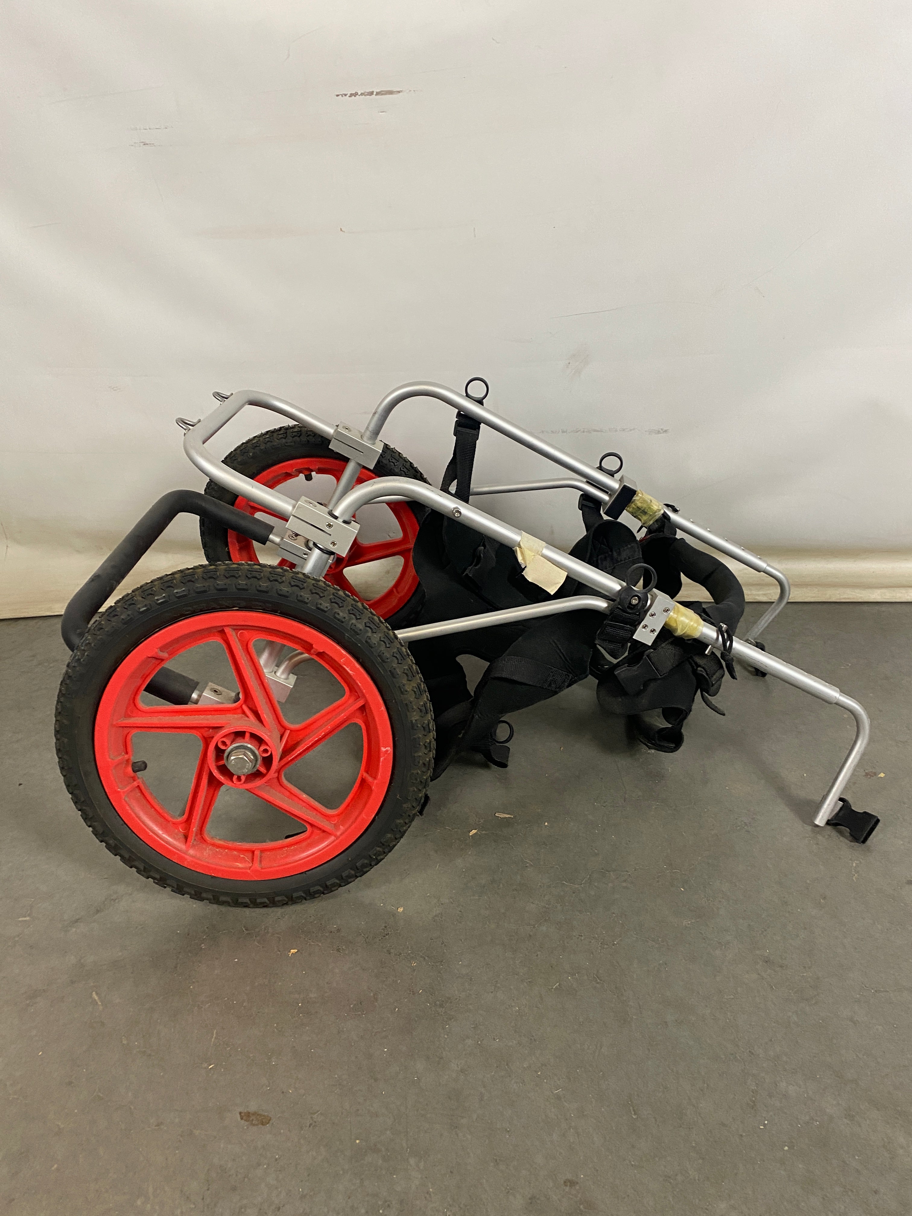 Rear Support Dog Wheelchair with Red Wheels