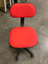 Red Upholstered Rolling Stool/Chair