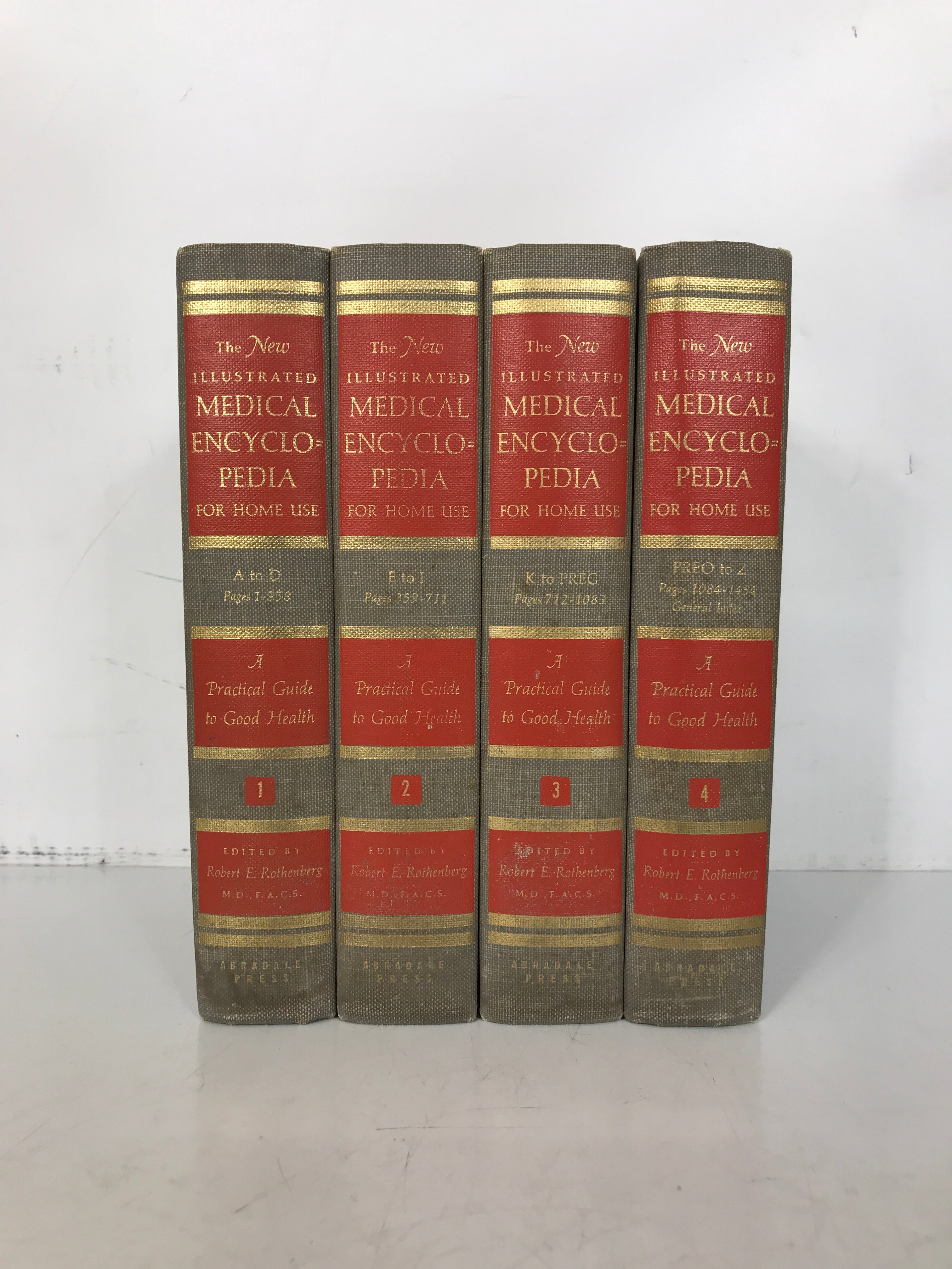 4 Vol Set: The New Illustrated Medical Encyclopedia for Home Use 1963 HC