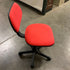 Red Upholstered Rolling Stool/Chair