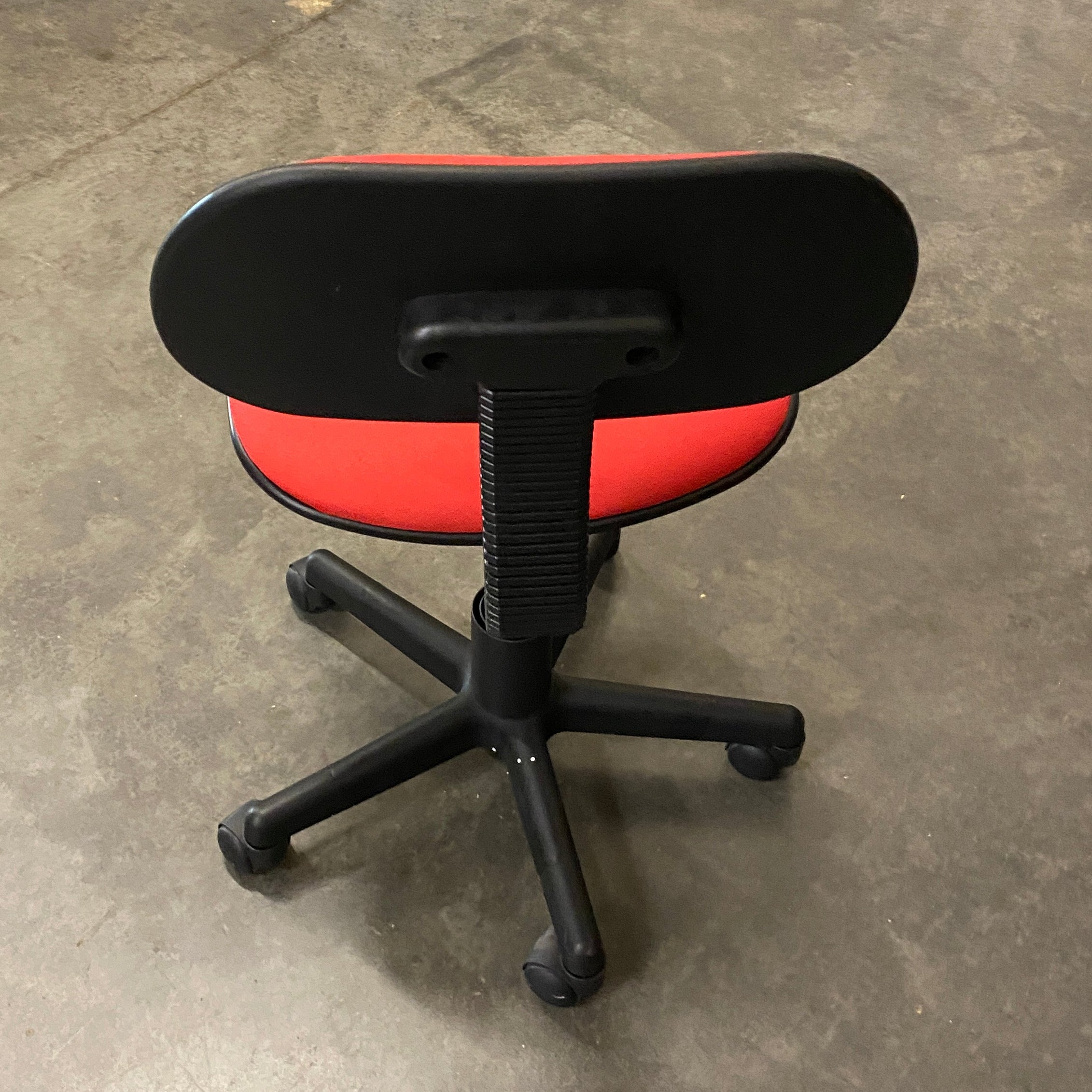 Red Upholstered Rolling Stool/Chair