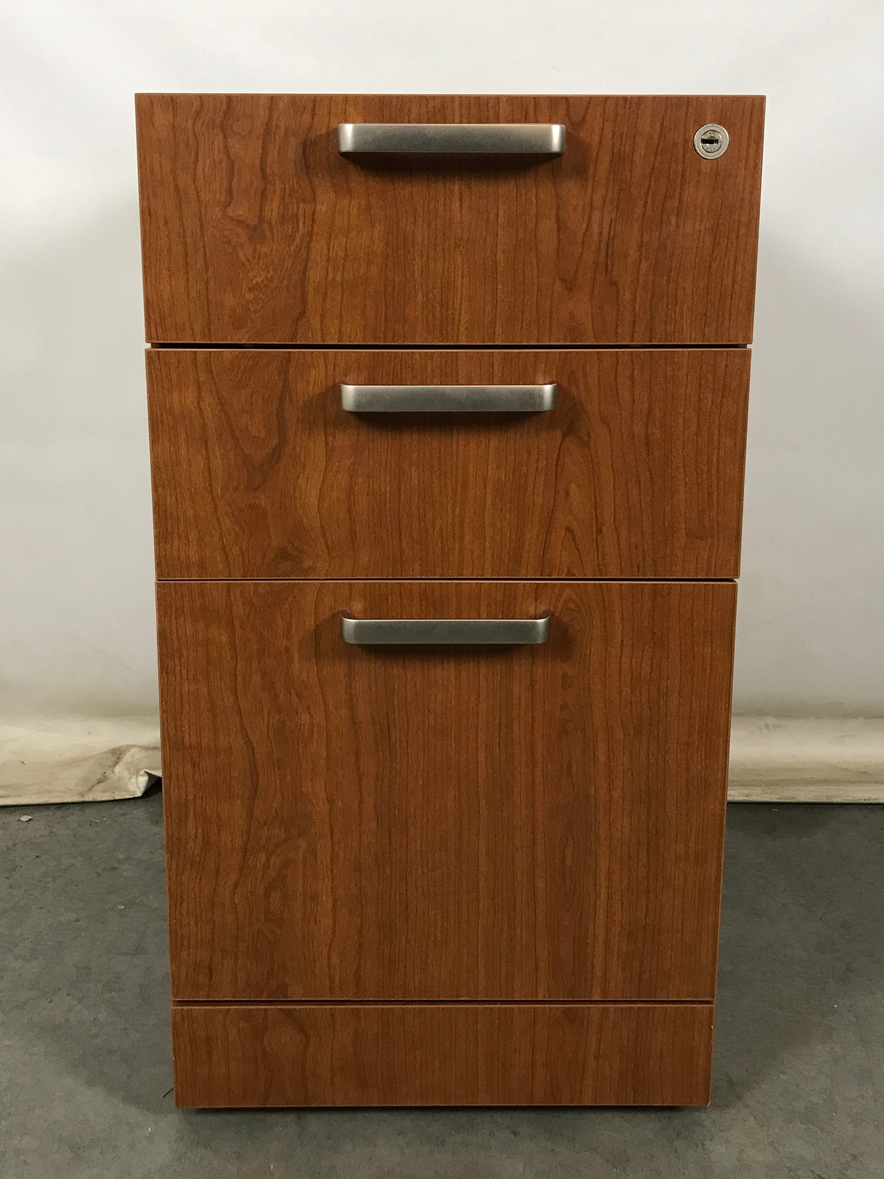 Steelcase 3 Drawer Wooden File Cabinet