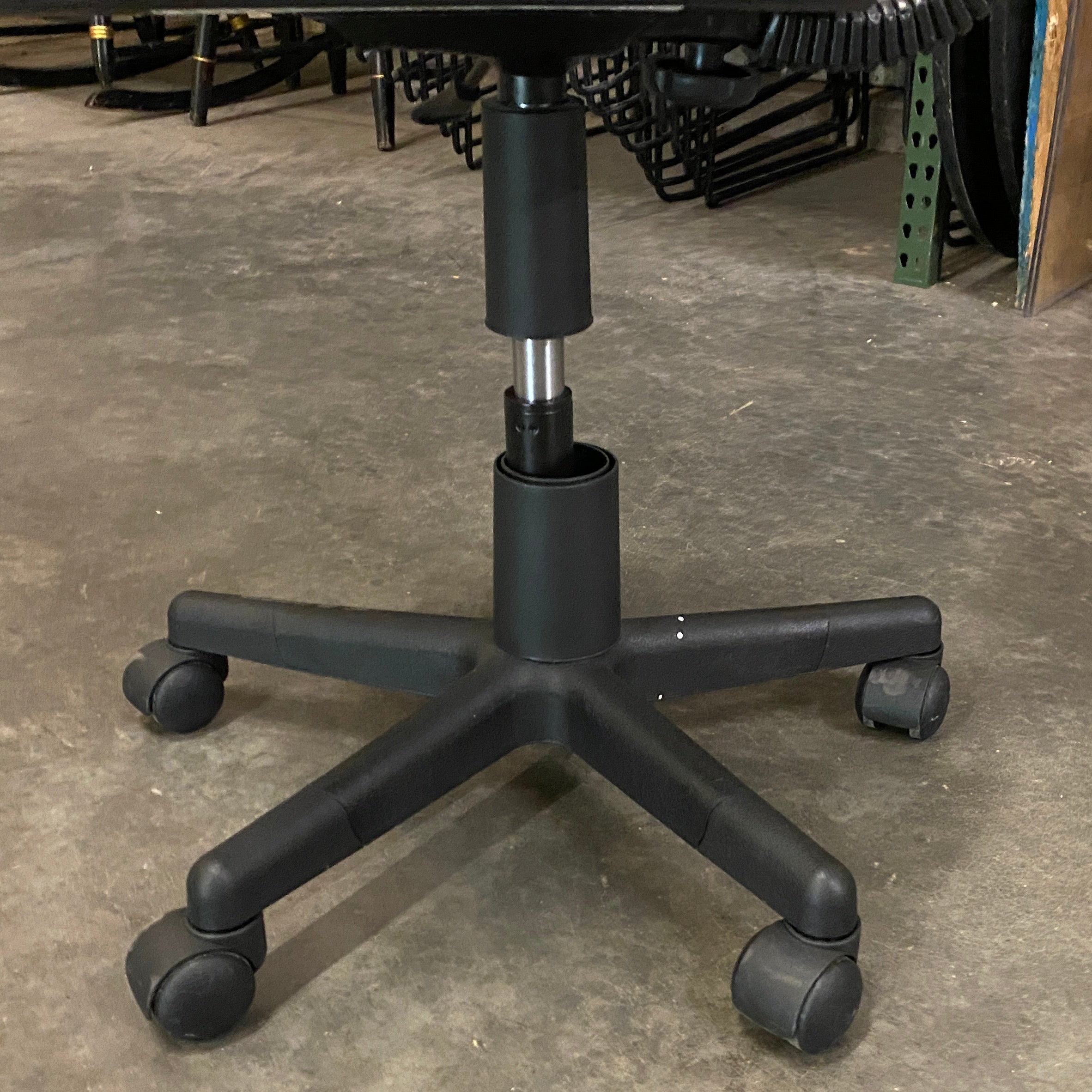 Red Upholstered Rolling Stool/Chair