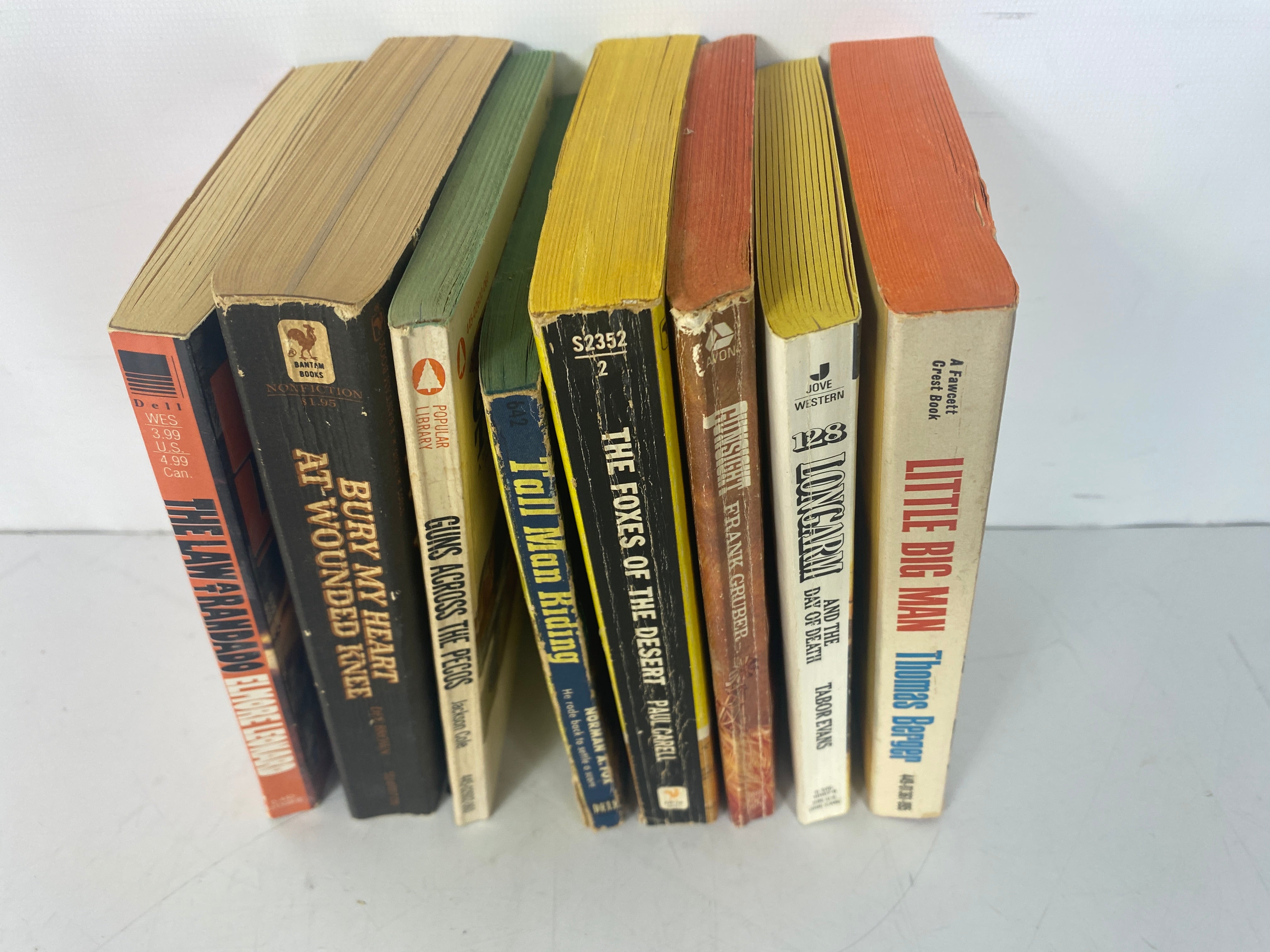 Lot of 8 Western Novels SC Books 1960s-1980s