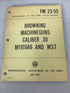 1965 US Army Field Manual Browning Machineguns Caliber .30 M1919A6 and M37 FM 23-55