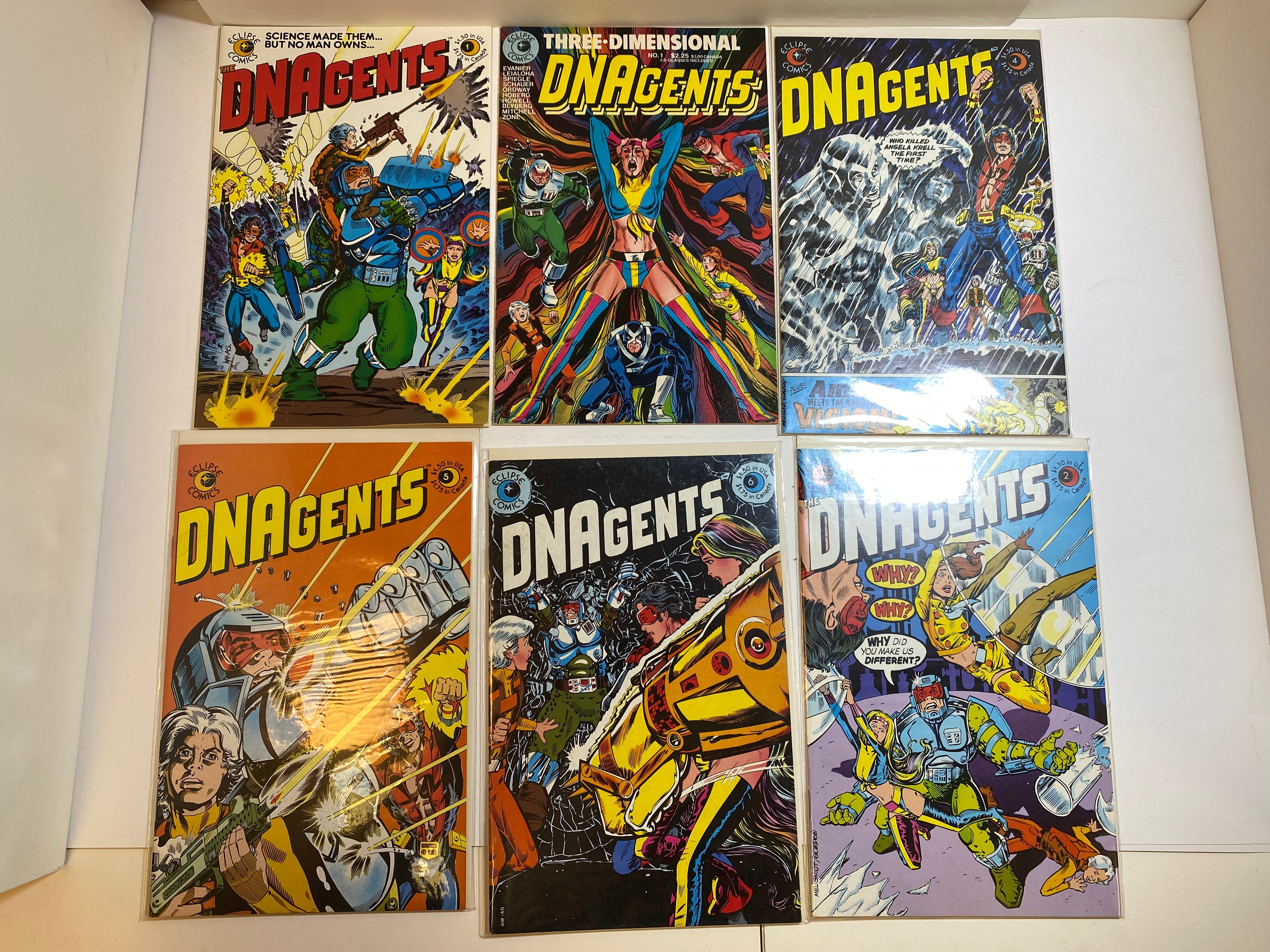 Lot of 16 DNAgents Eclipse Comics 1983-1986