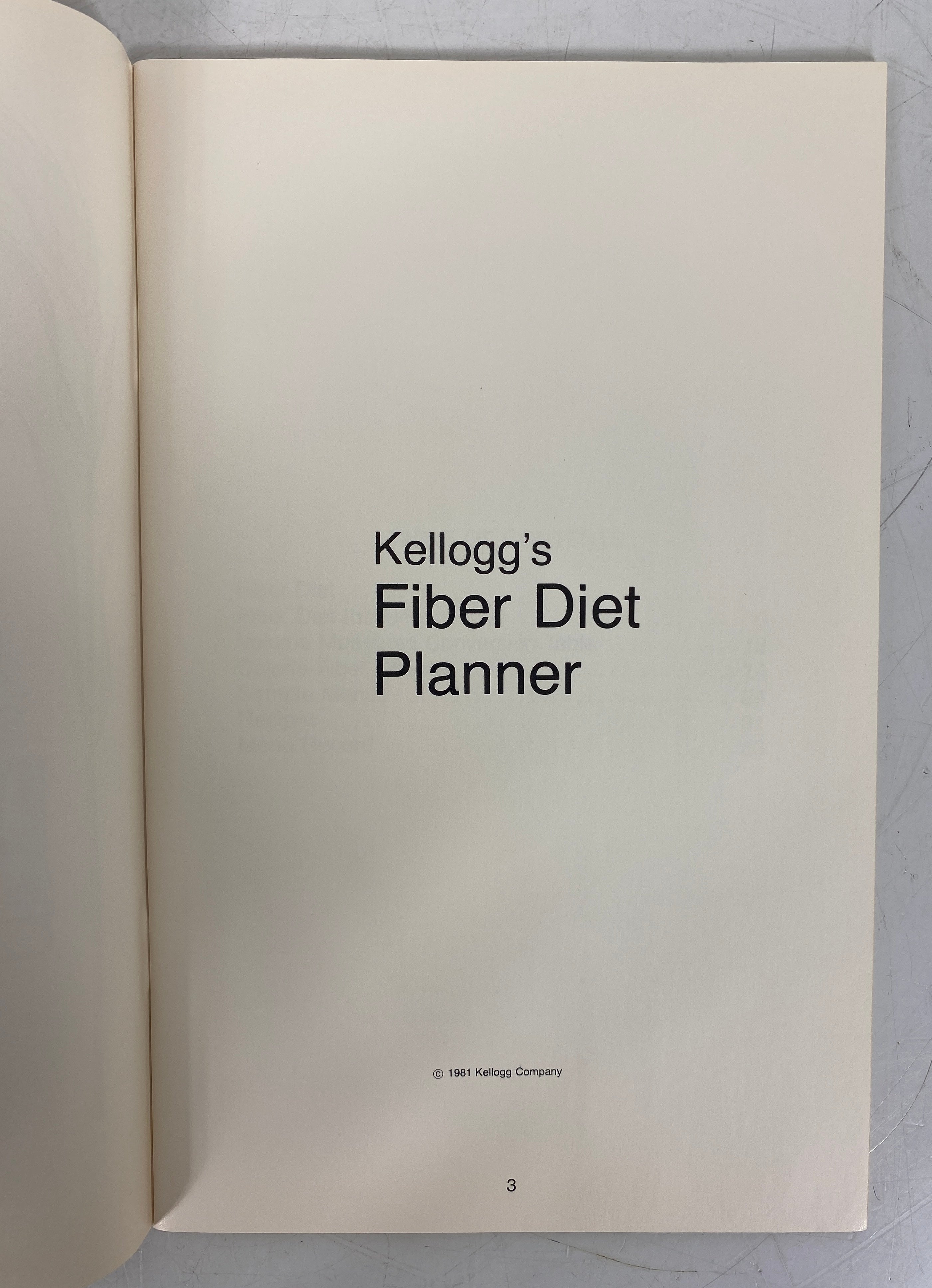 3 Kellogg's Booklets: Creative Cookery/Golden Anniversary/Fiber Diet Planner SC