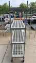 Grey Plastic 4 Tier Wheeled Shelf/Rack