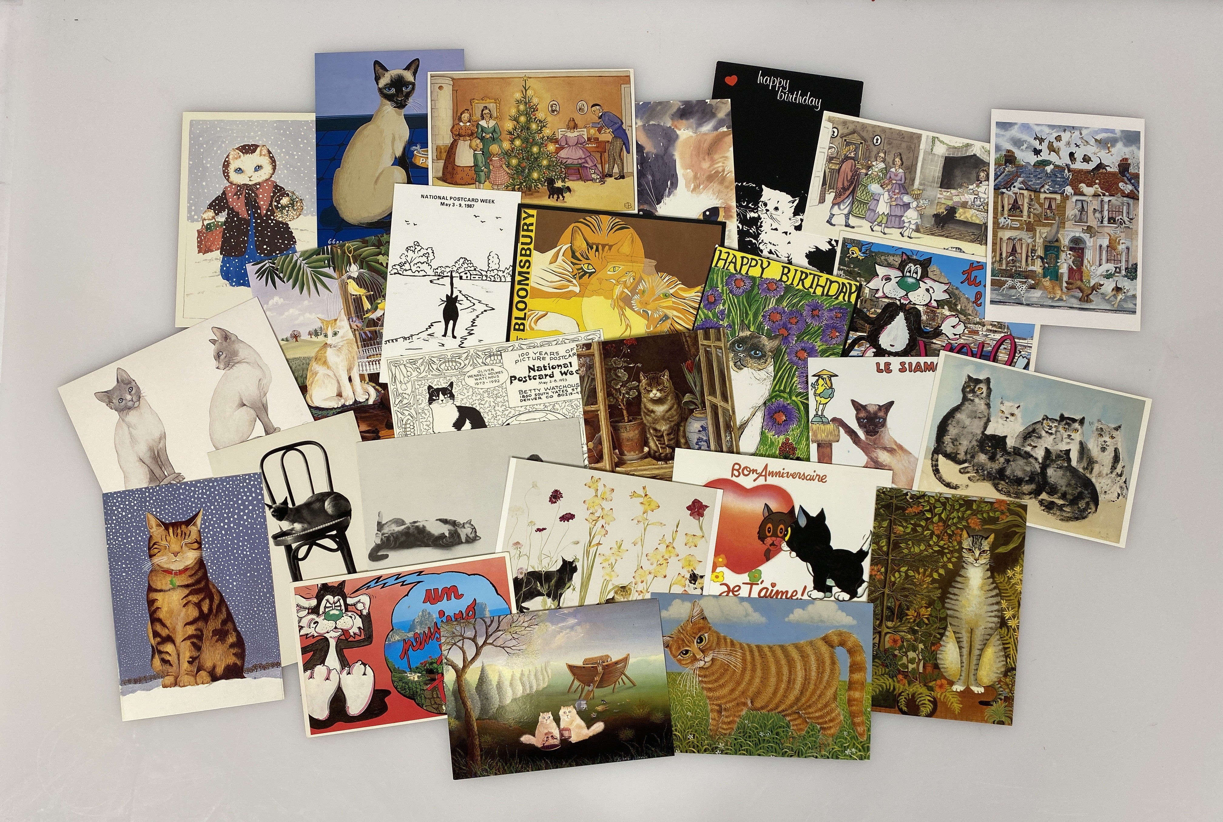 Misc. Lot of 26 Cat Postcards (2)