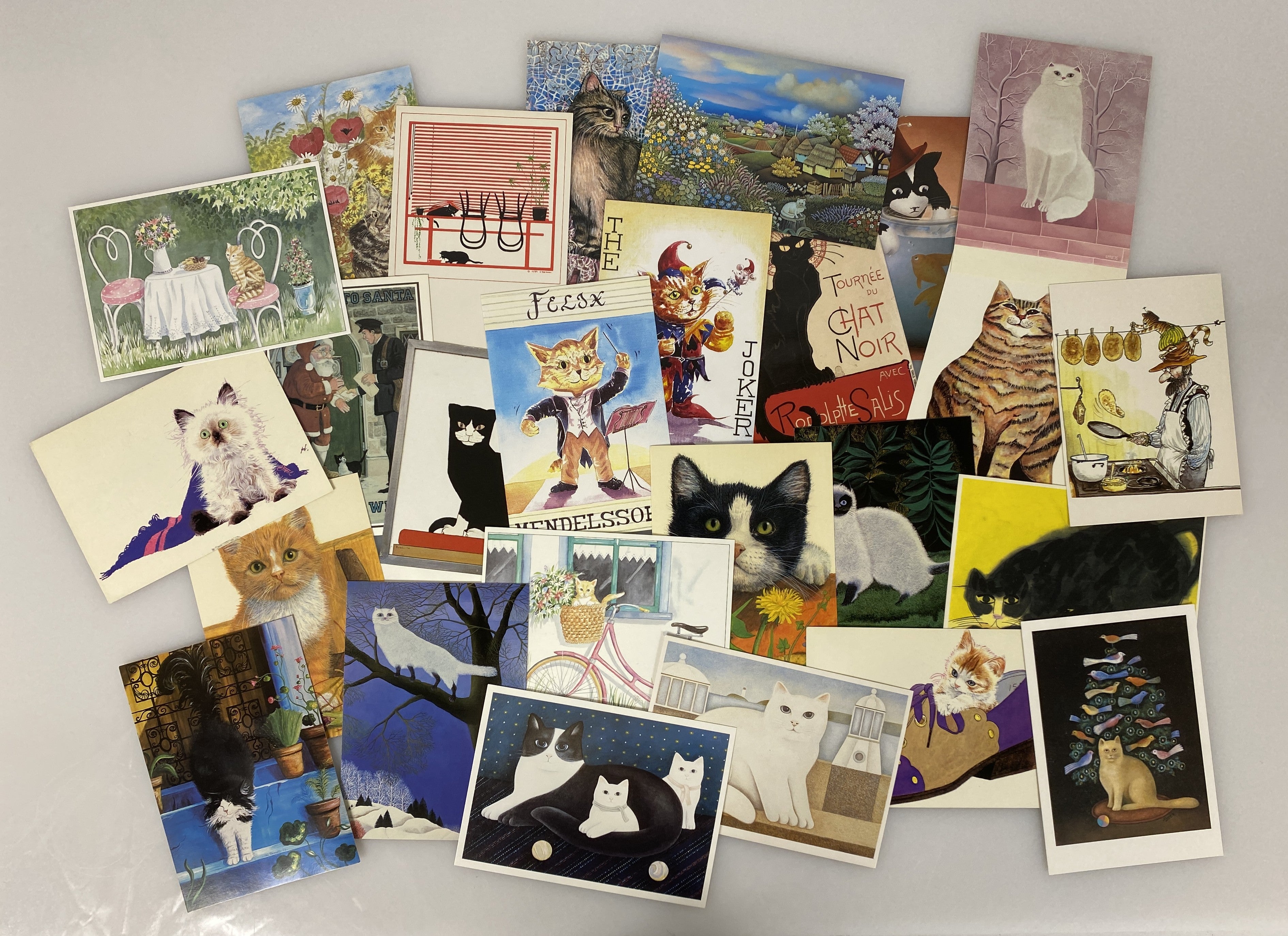 Misc. Lot of 26 Cat Postcards (5)