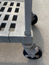 Grey Plastic 4 Tier Wheeled Shelf/Rack