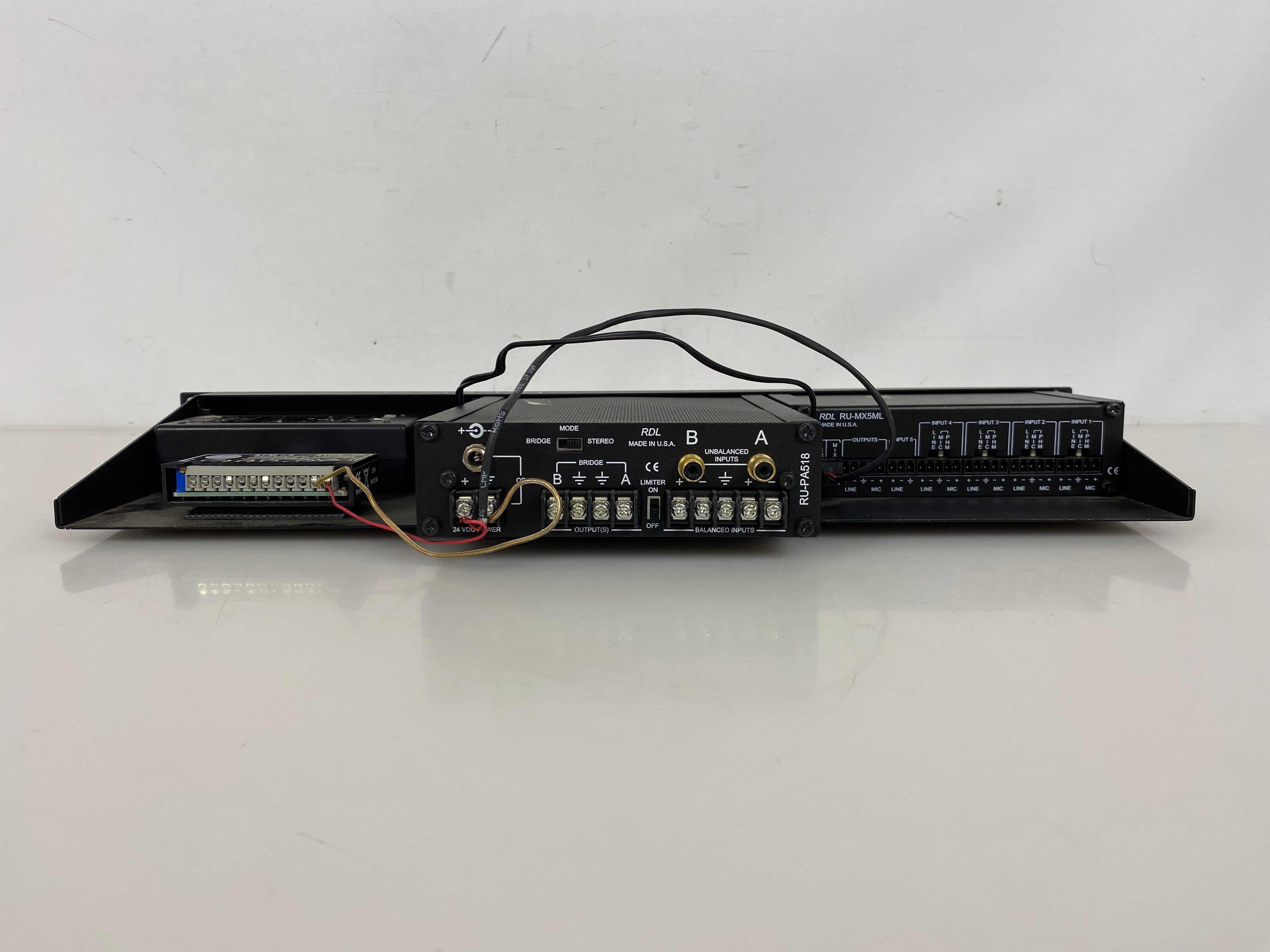 RDL RU-MX5ML Audio Mixer and RU-PA158 Audio Amplifer