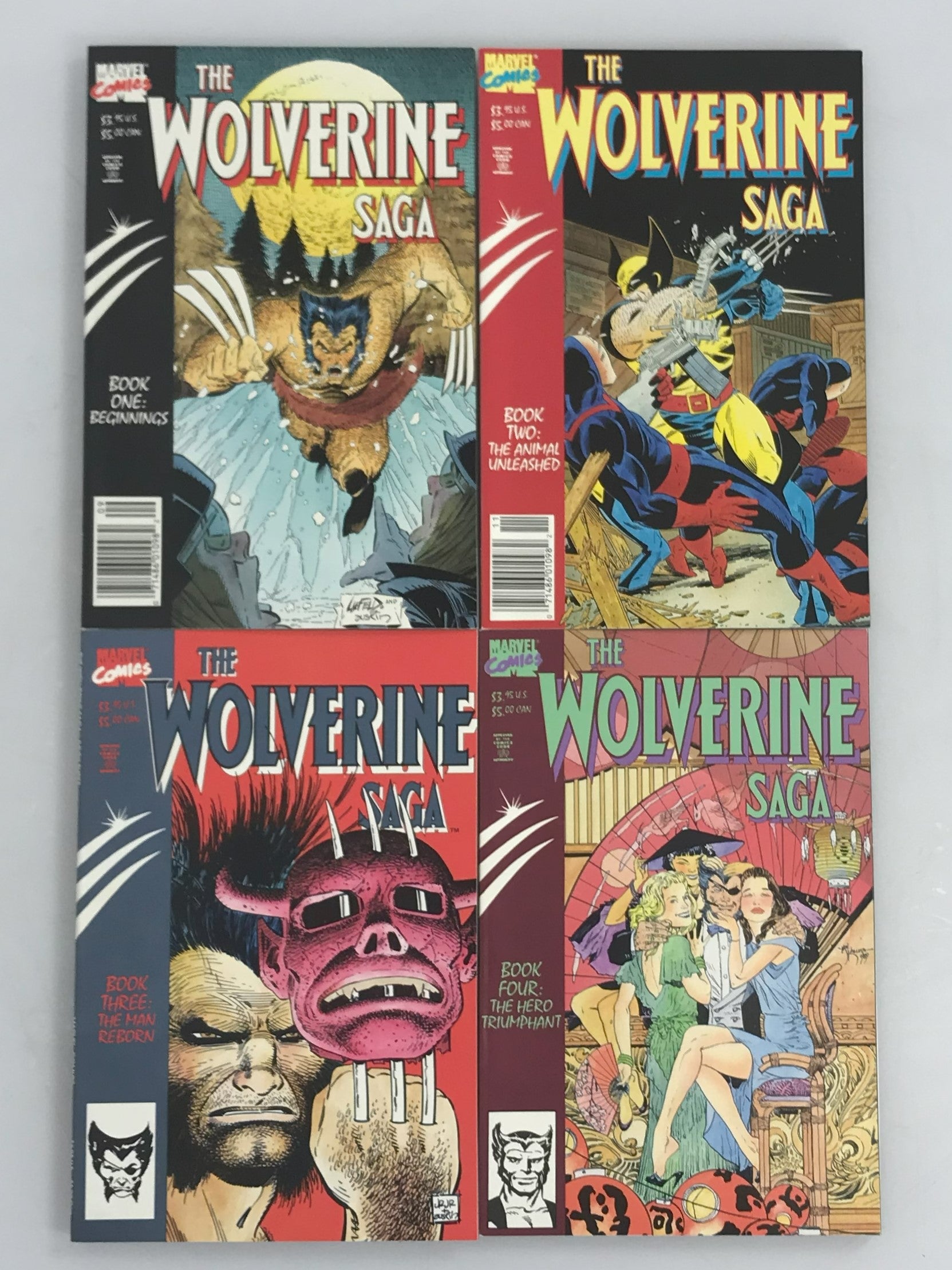 The Wolverine Saga Books 1-4 Complete 1989 Liefeld