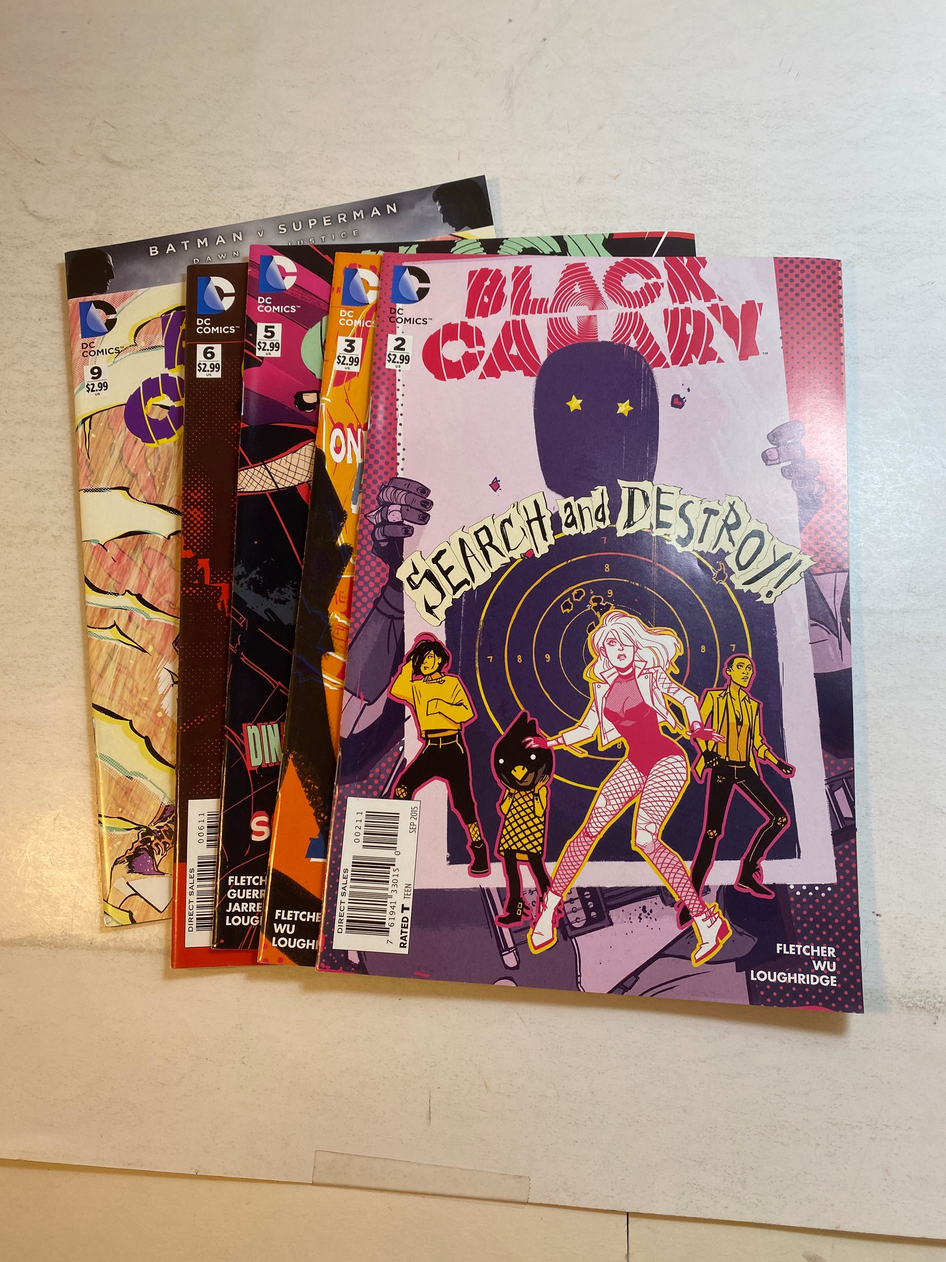 Lot of 5  Black Canary Comics DC 2015-2016