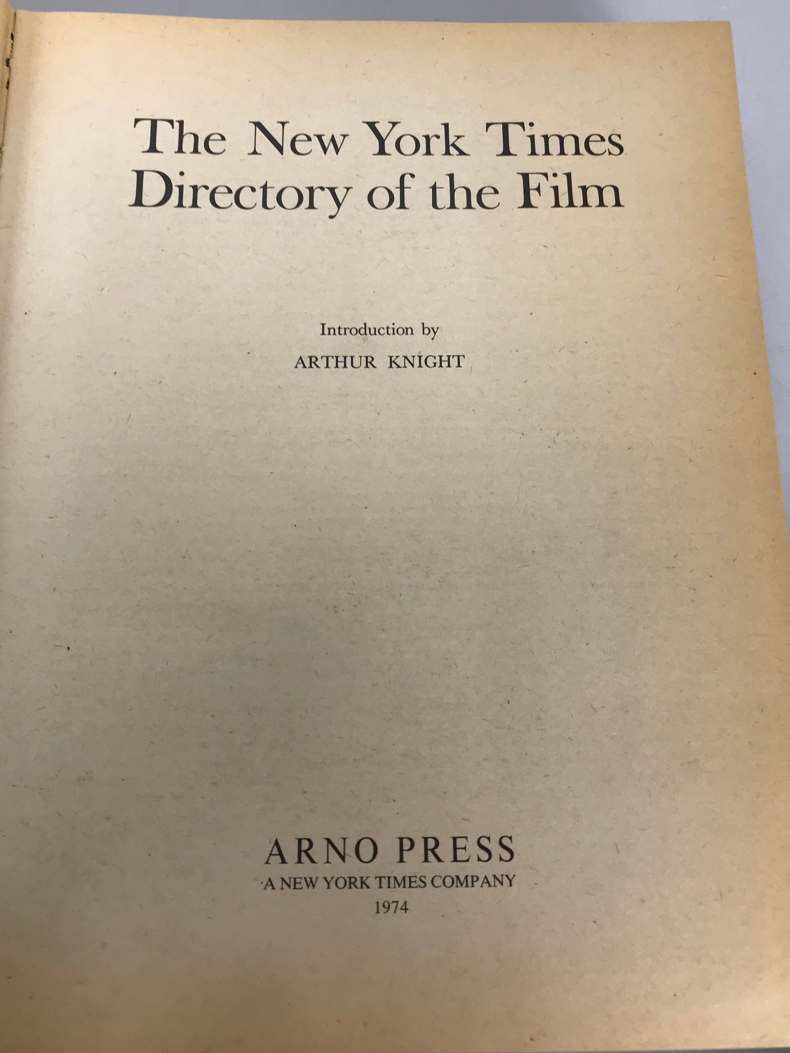 The New York Times Directory of Film Abridged Edition 1974