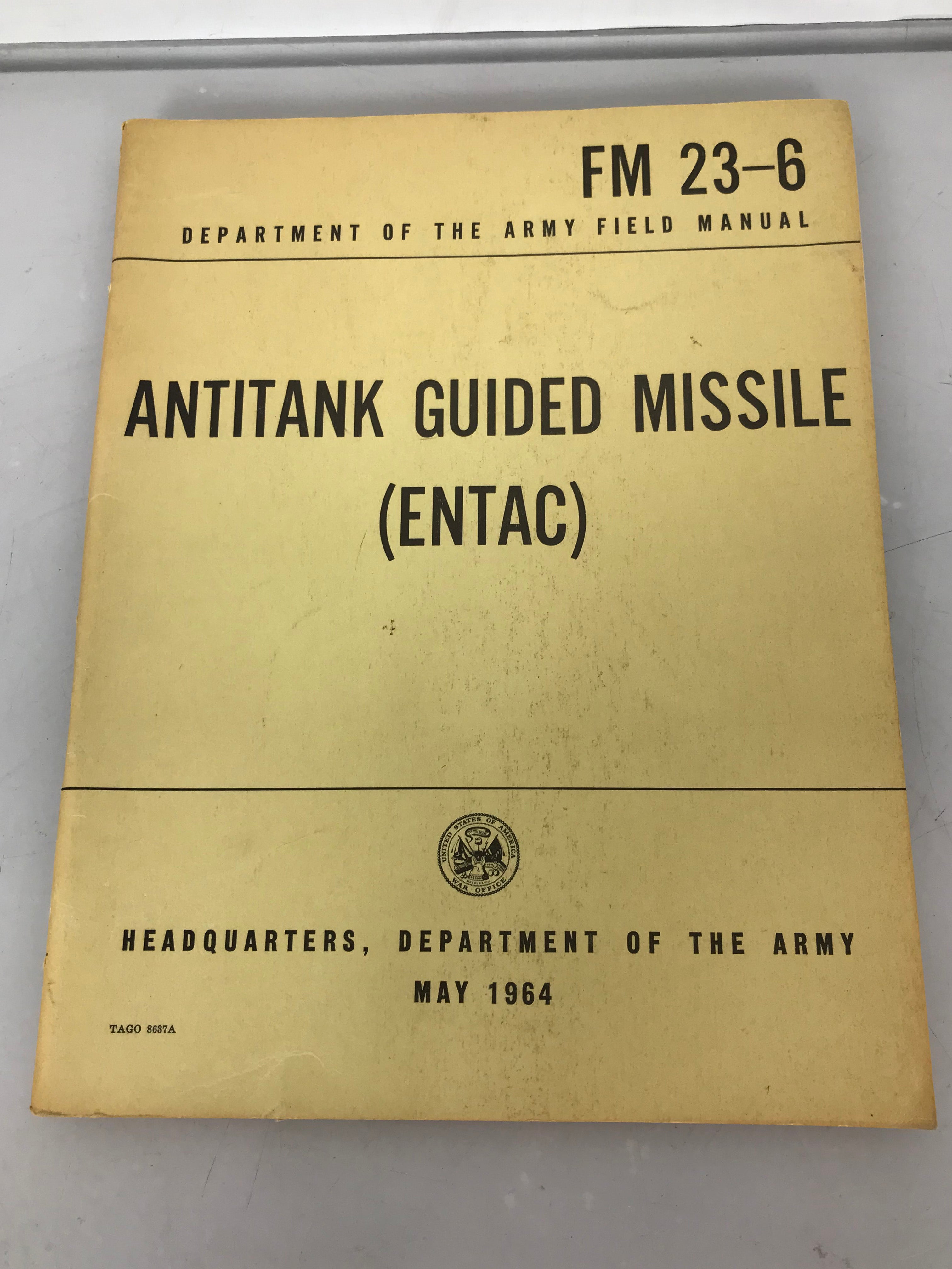 1964 US Army Antitank Guided Missile FM 23-6 Field Manual
