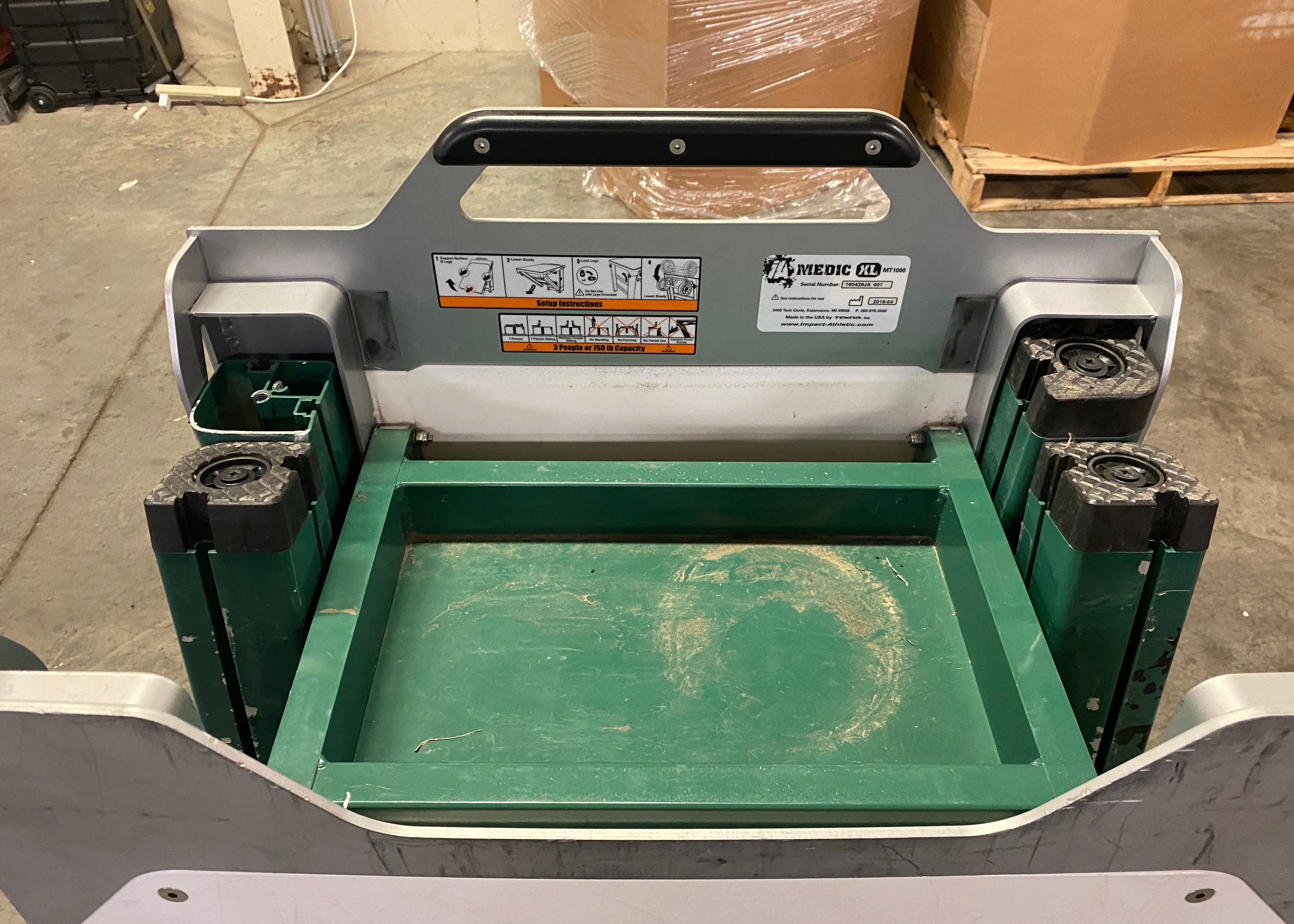 IA Medic XL #MT1000 Folding Rolling Table #1