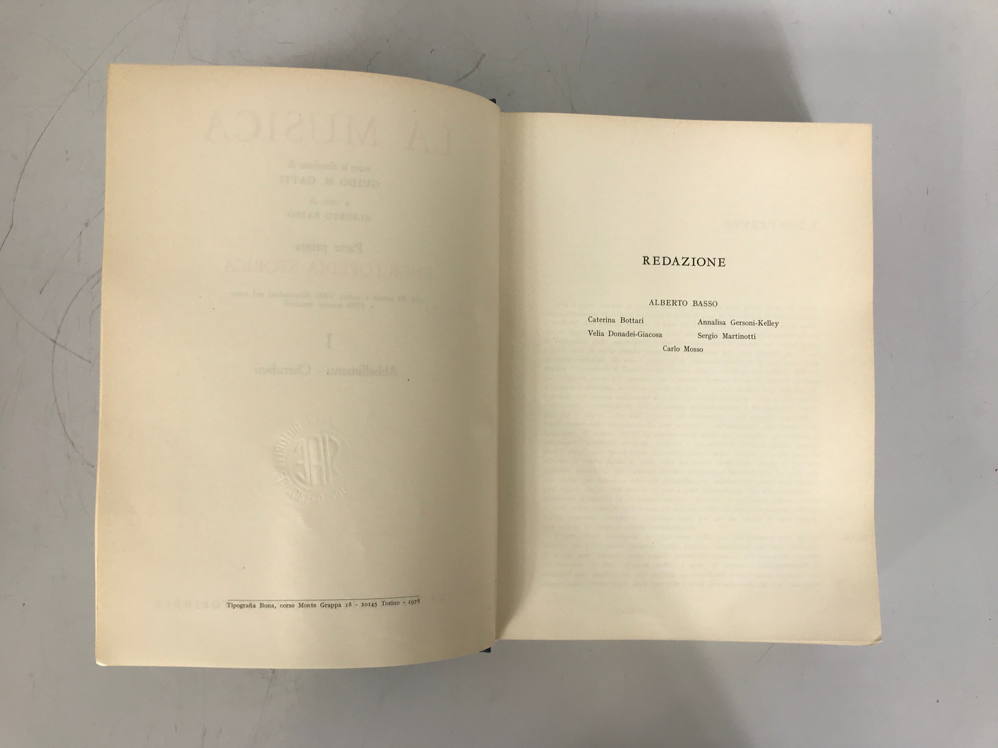 4 Vols: La Musica Enciclopedia Storica in Italian by Gatto/Basso 1978 HC