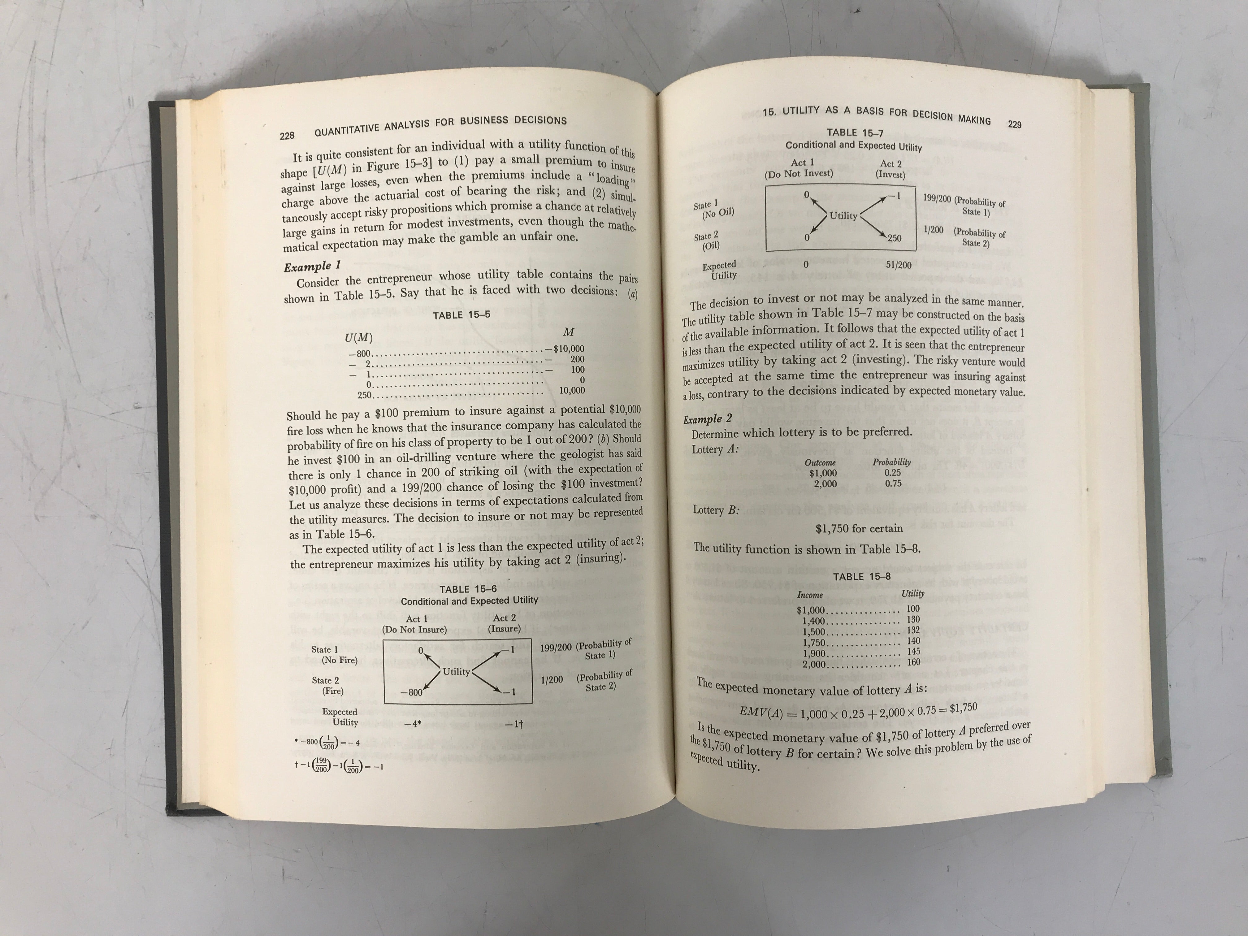 Quantitative Analysis for Business Decisions Irwin Series 1971 3rd Ed HC