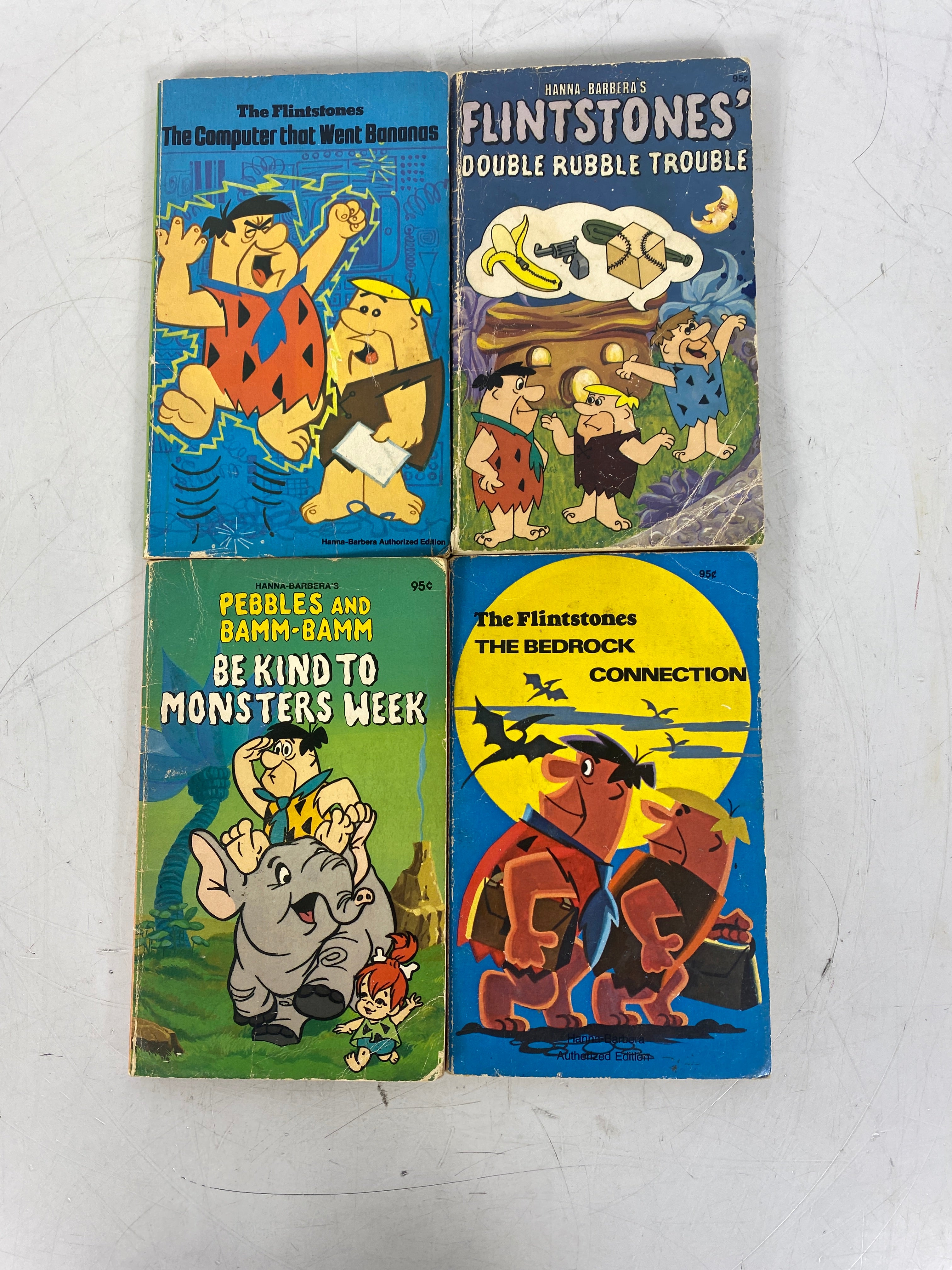 Lot of 4 Flintstones Paperback Books SC