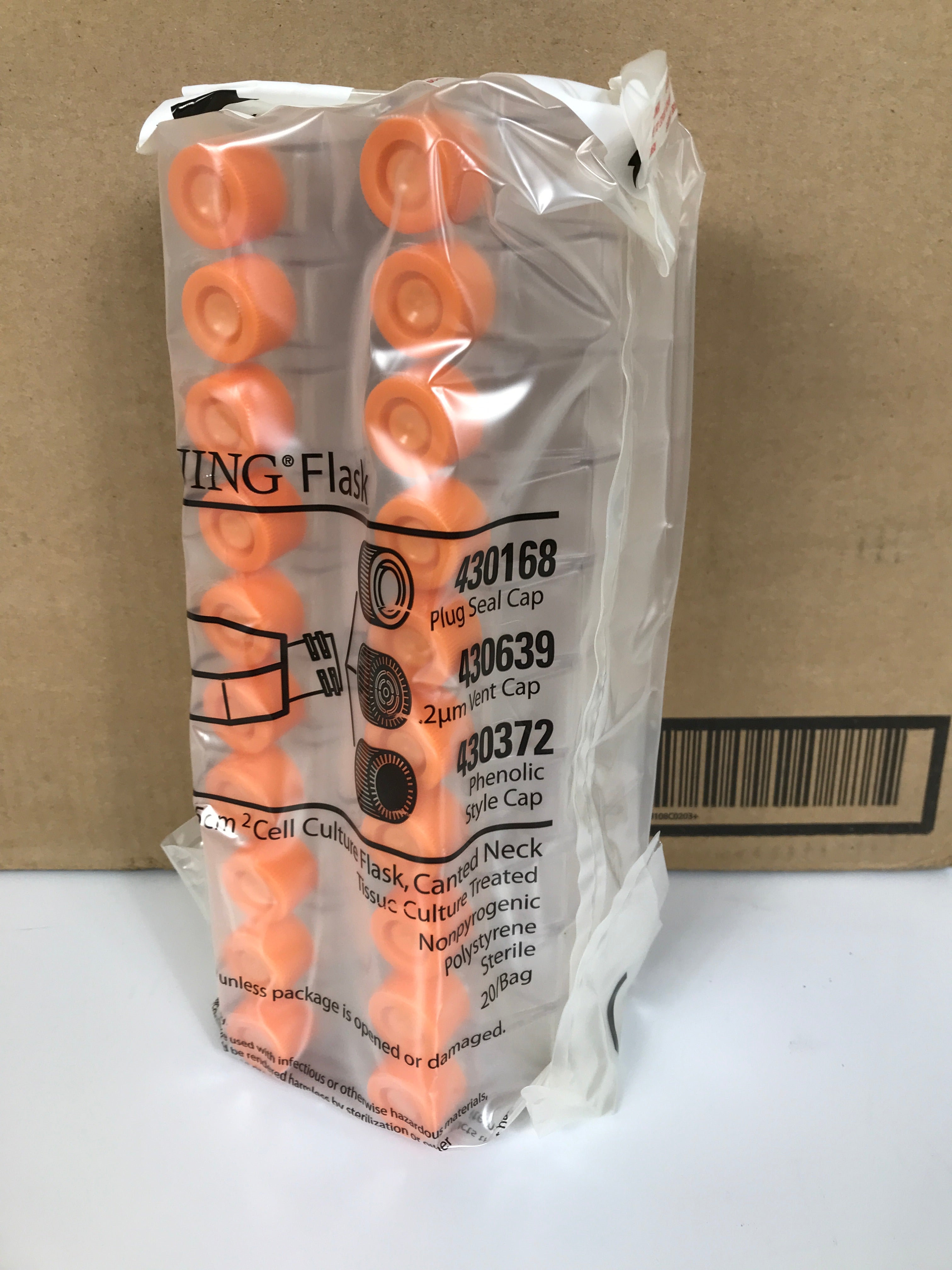 Case of 500 New Corning Cell Culture Treated Flasks 25cm 430168