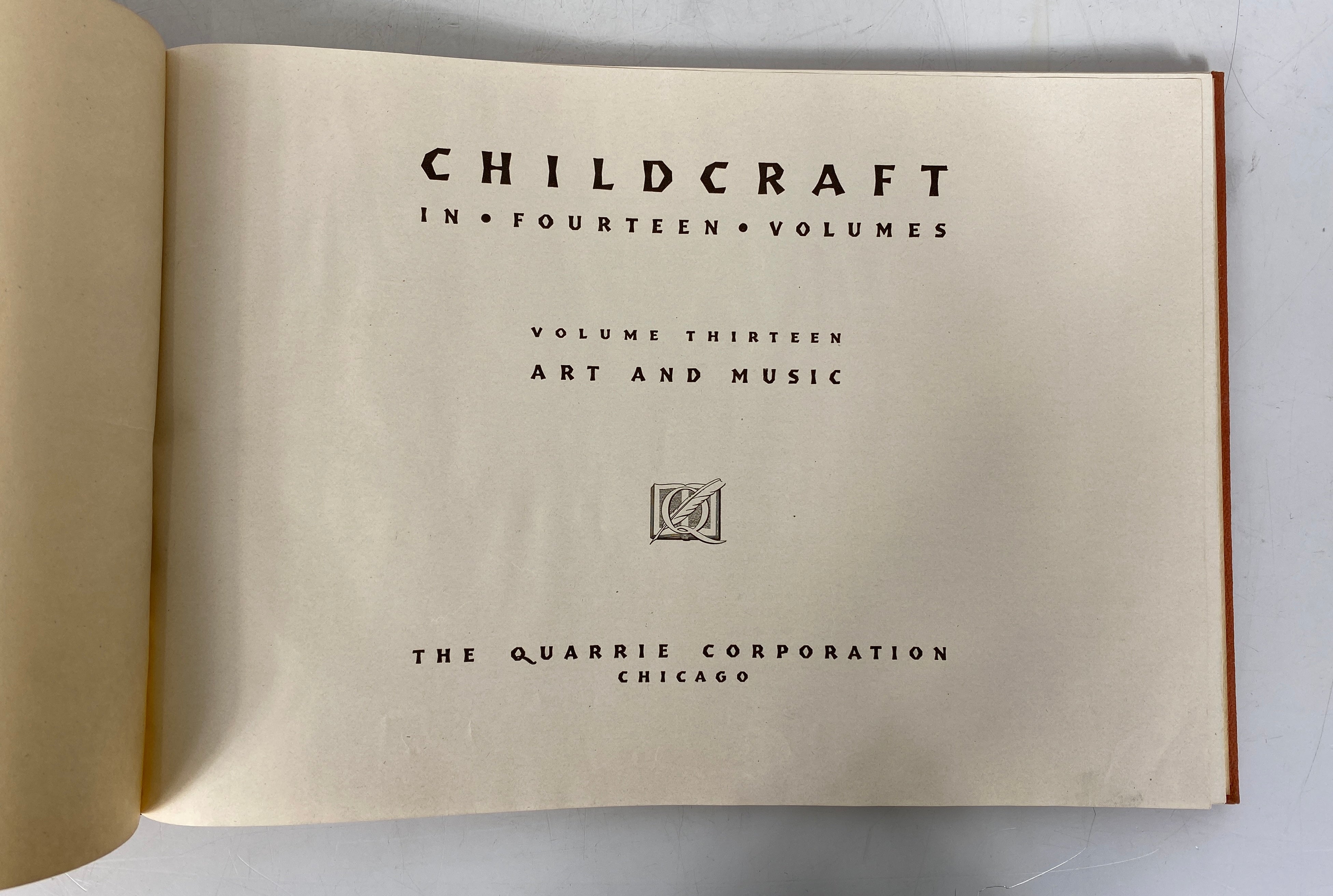 2 Vols: Childcraft in Fourteen Volumes 13/14 Art & Music/Science & Industry 1945