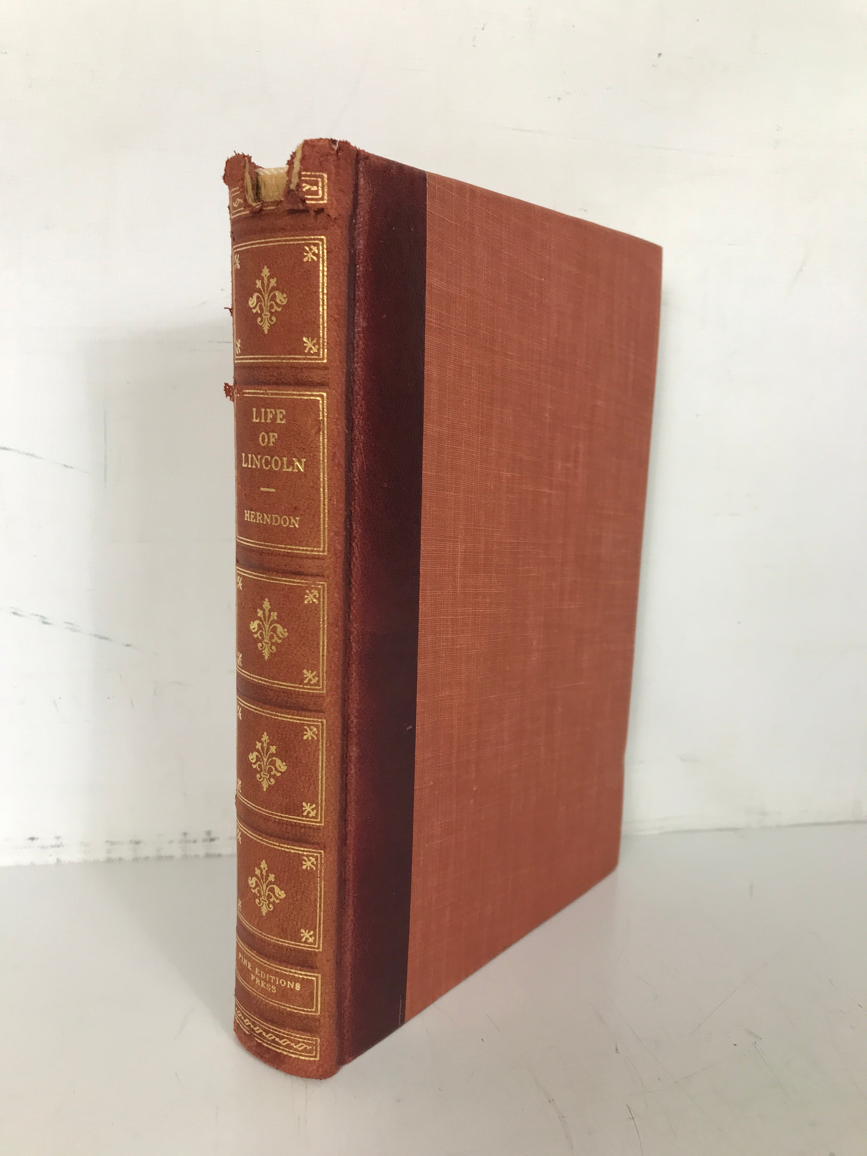 Herndon's Life of Lincoln 1949 Fine Editions Press HC