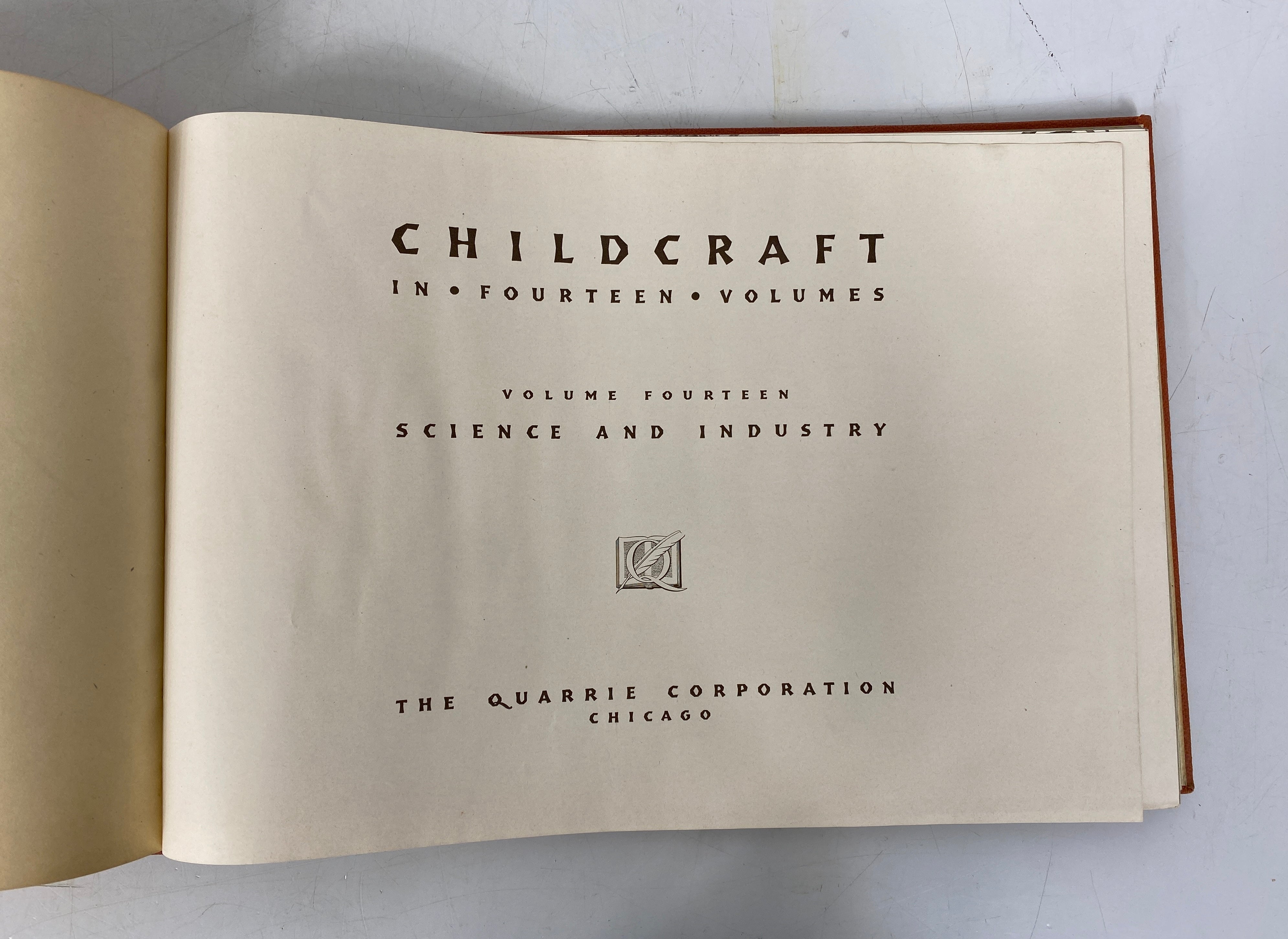 2 Vols: Childcraft in Fourteen Volumes 13/14 Art & Music/Science & Industry 1945