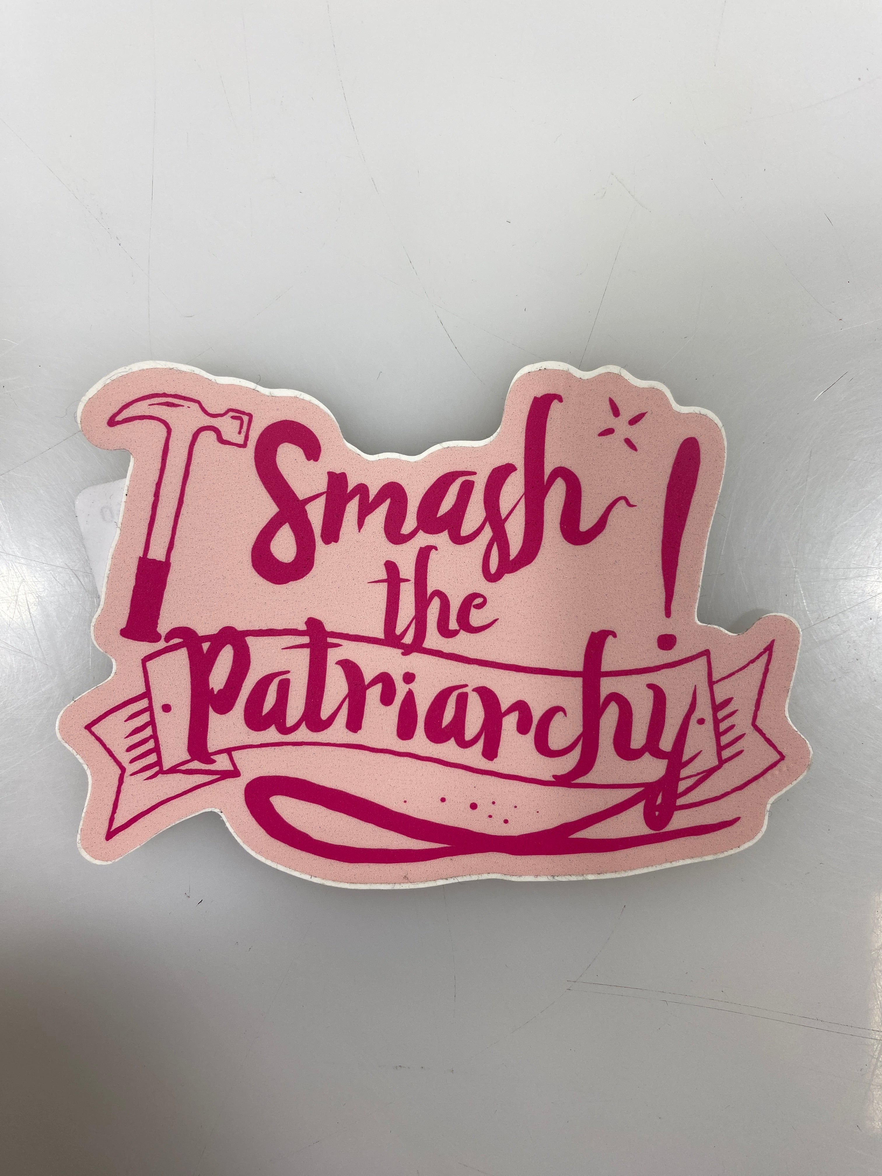 Red Smash the Patriarchy Sticker