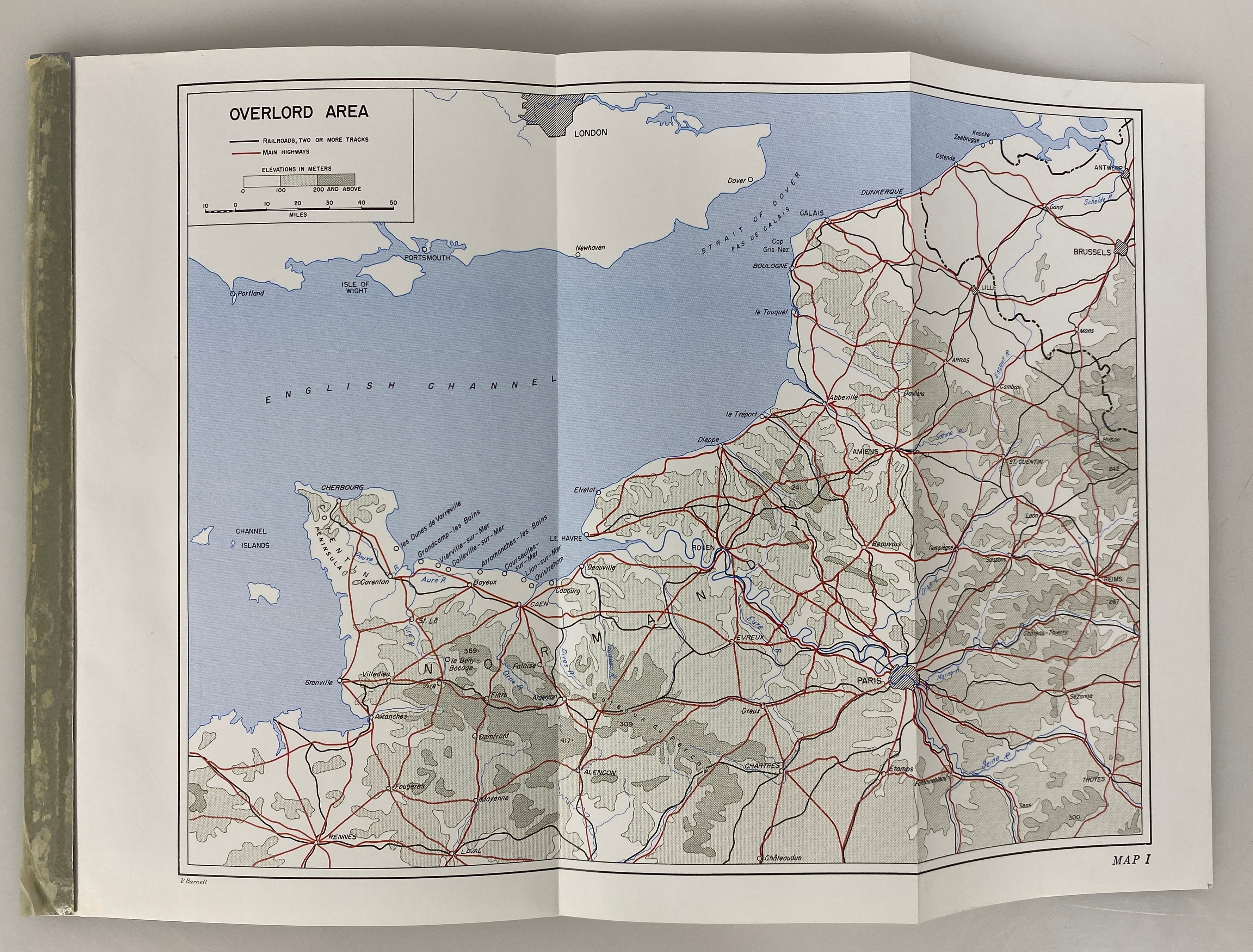 Book of 24 Reprinted Maps WWII D-Day Normandy Landing & Advance SC