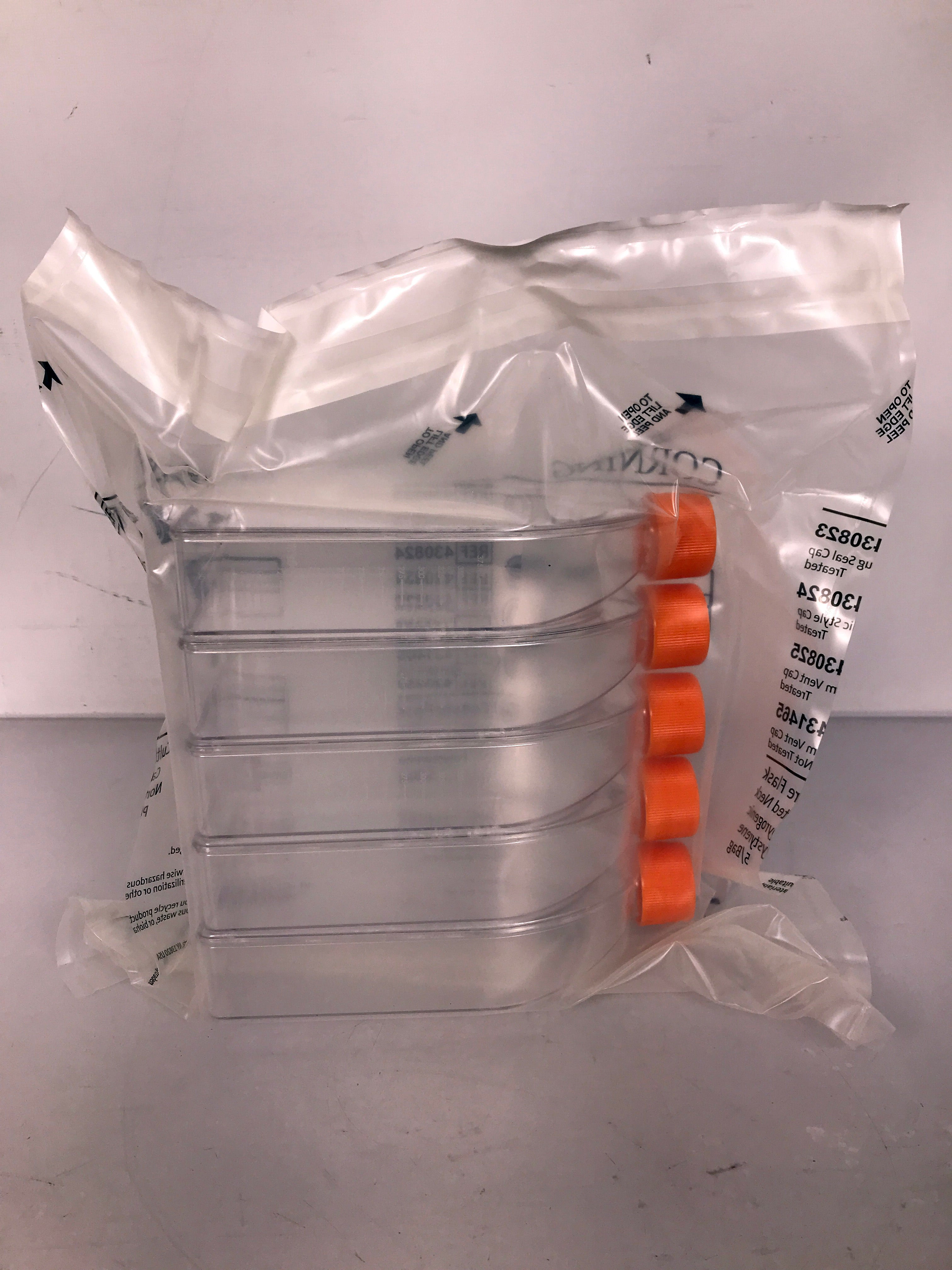 New Sealed Package of 5 Corning Cell Culture Treated Flasks 150cm 430823