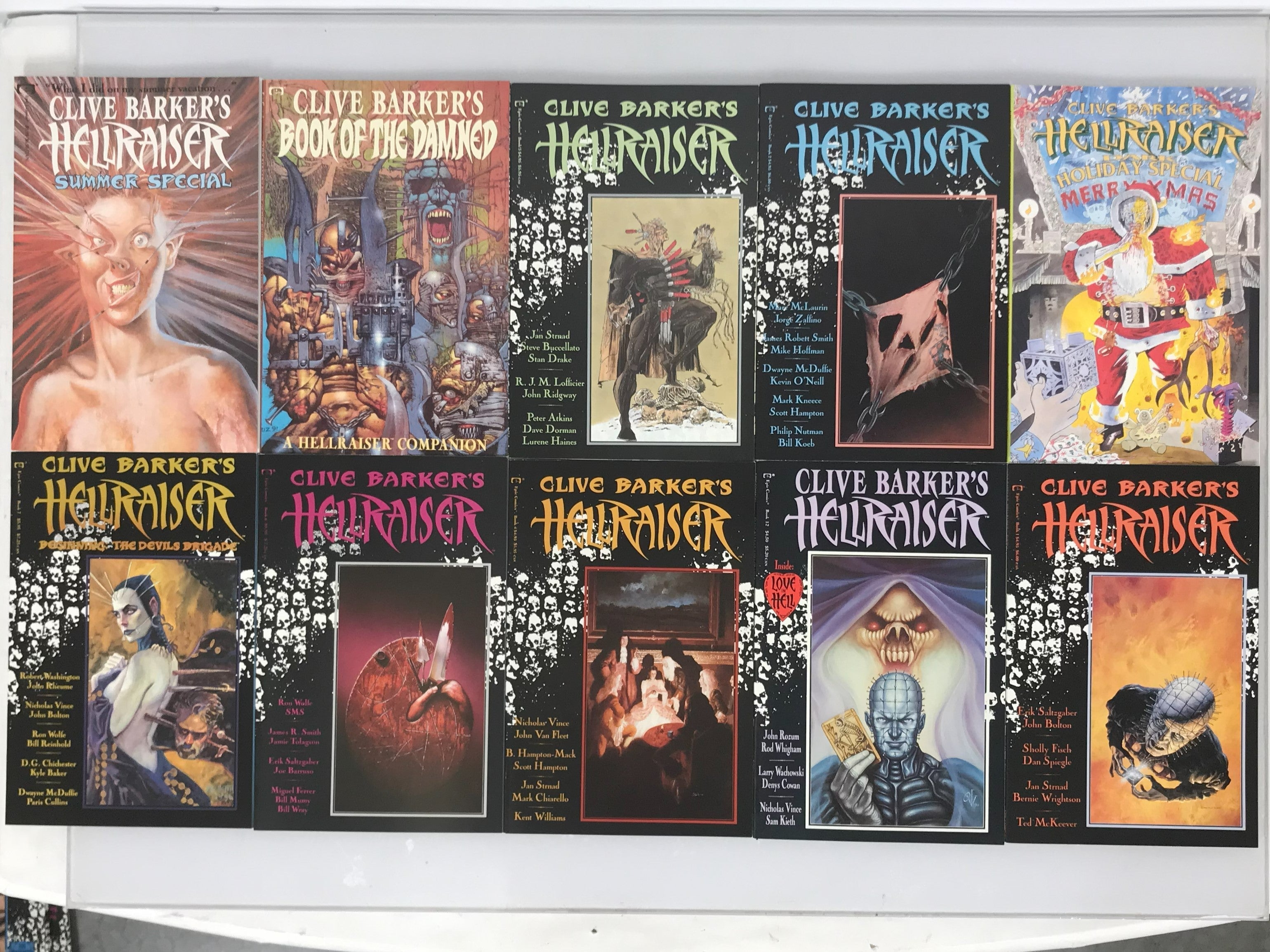 Clive Barker's Hellraiser Lot of 20 Epic Comics 1-4, 6-9, 11-17, 19, 20 Summer & Dark Holiday Specials Book of the Damned
