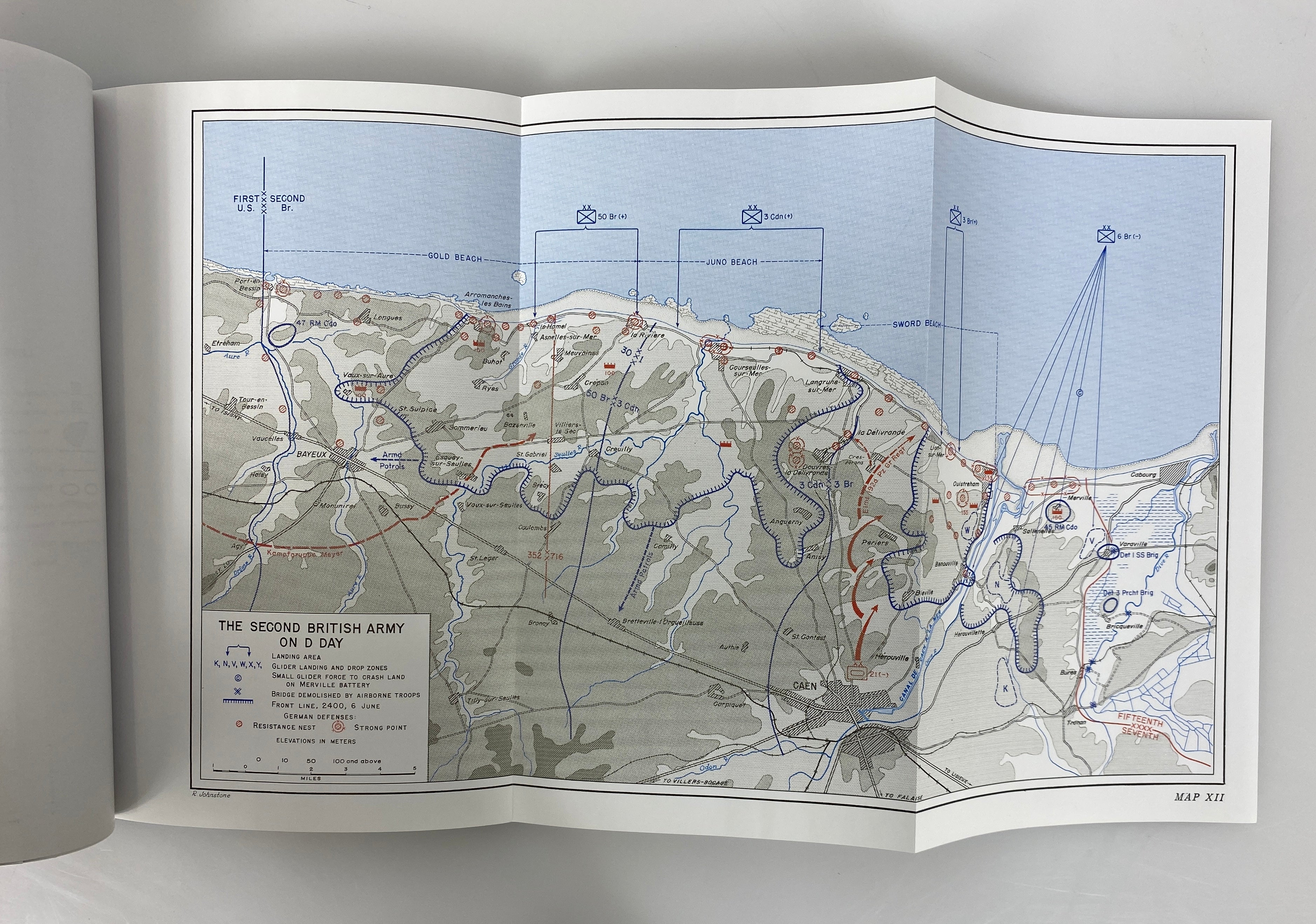 Book of 24 Reprinted Maps WWII D-Day Normandy Landing & Advance SC