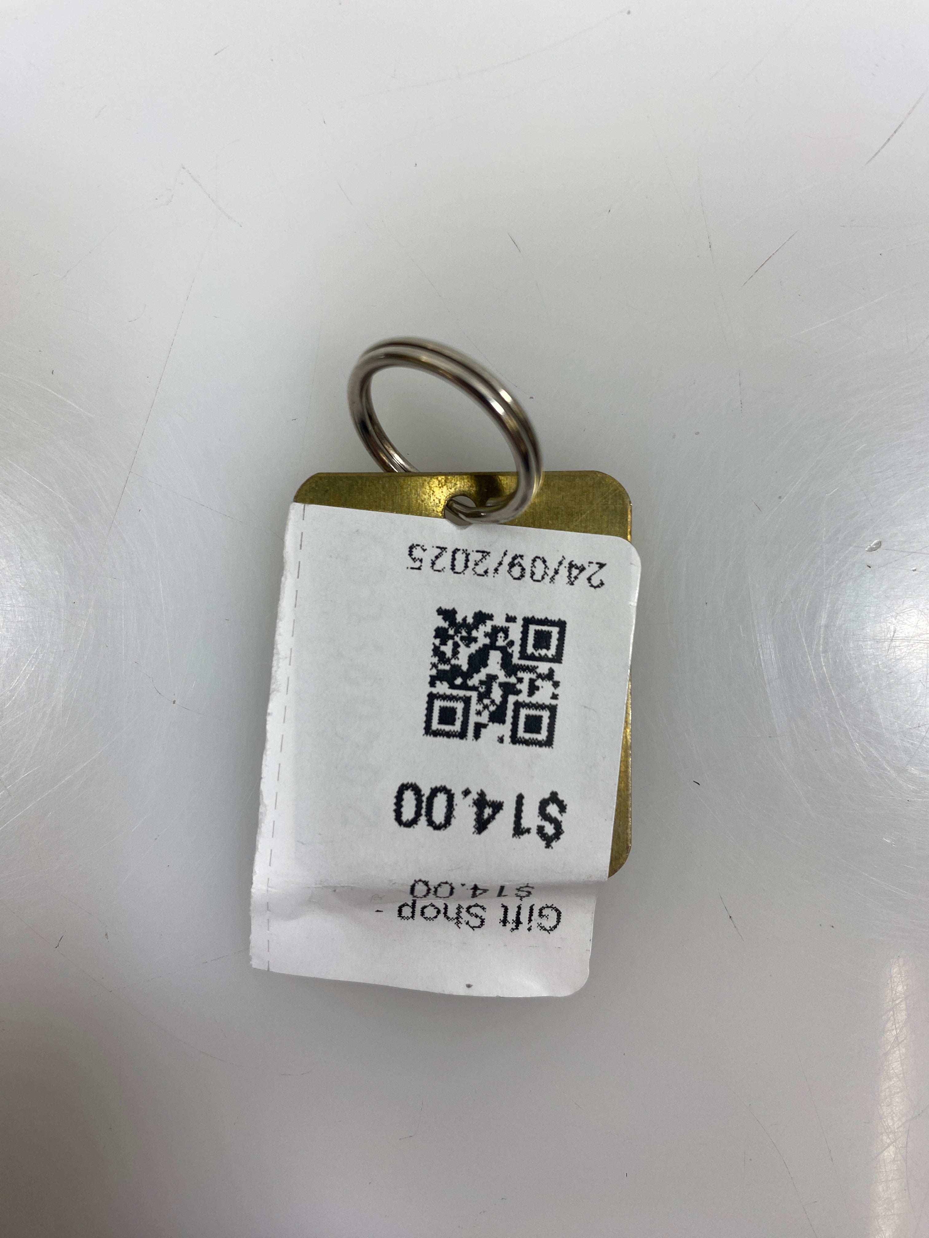 Gold Rainbow Word Love Keychain