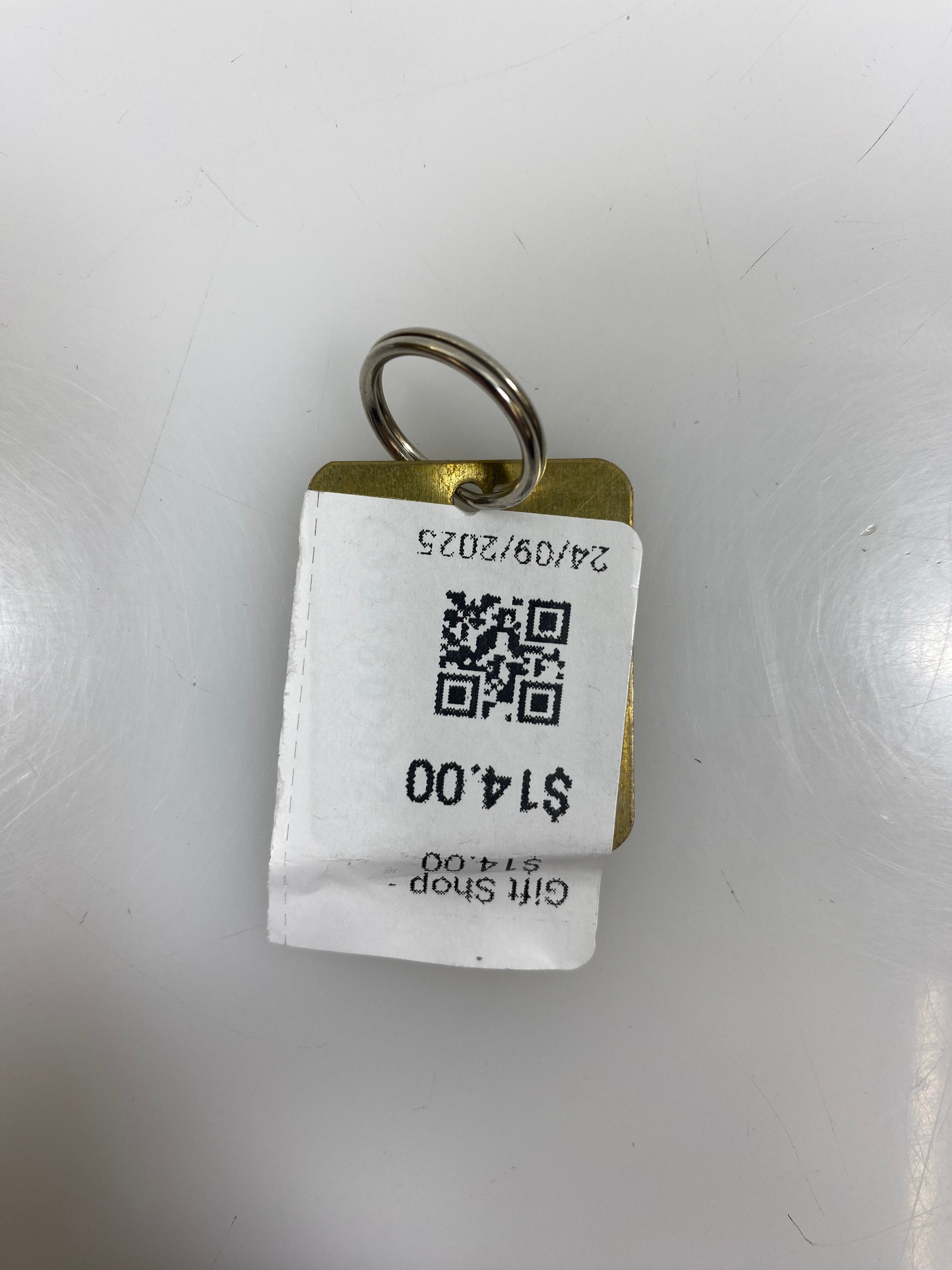 Gold Winnie the Pooh and Piglet Keychain