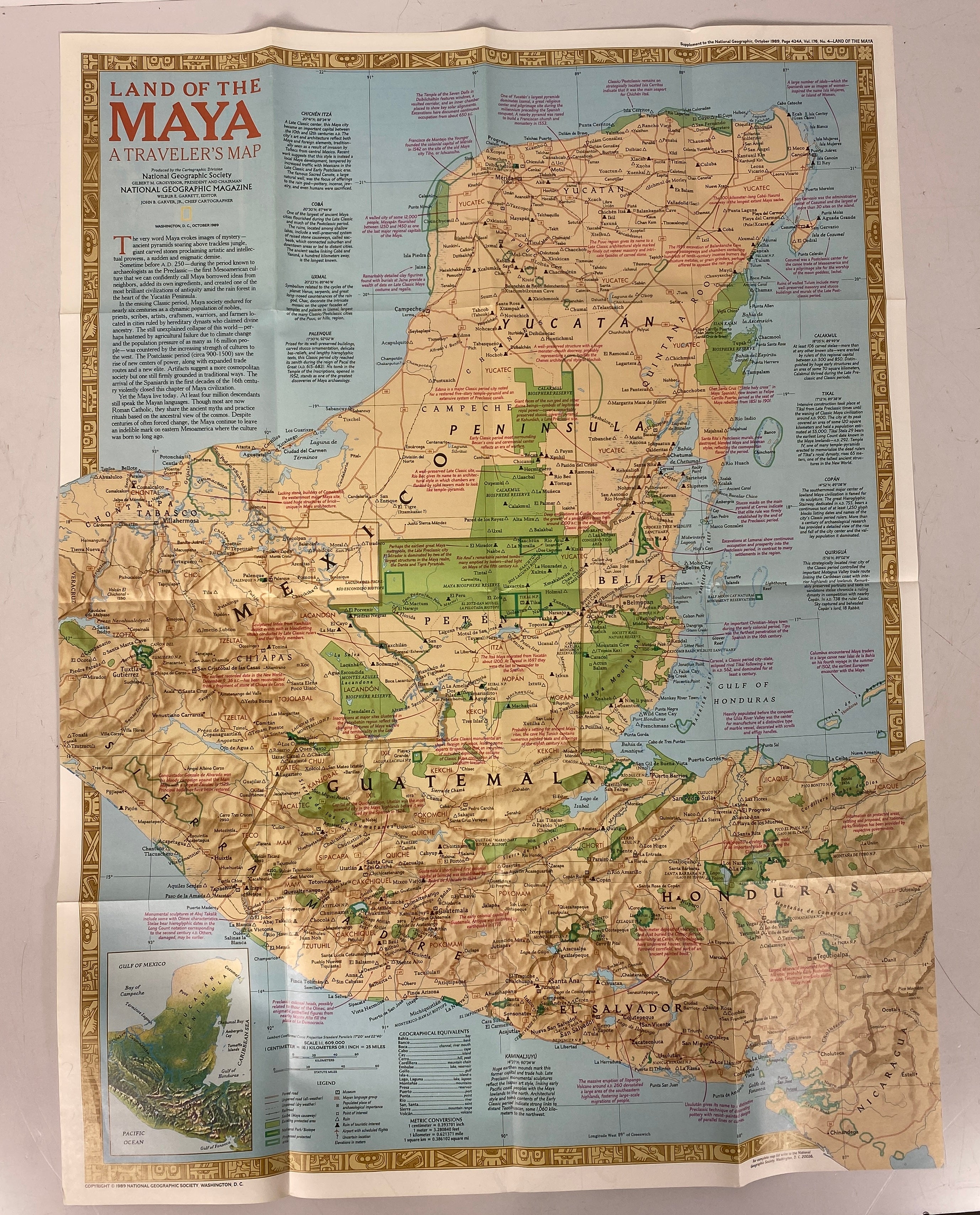 Lot of Vintage Maps: Mexico/Central America/Land of the Maya/Middle America