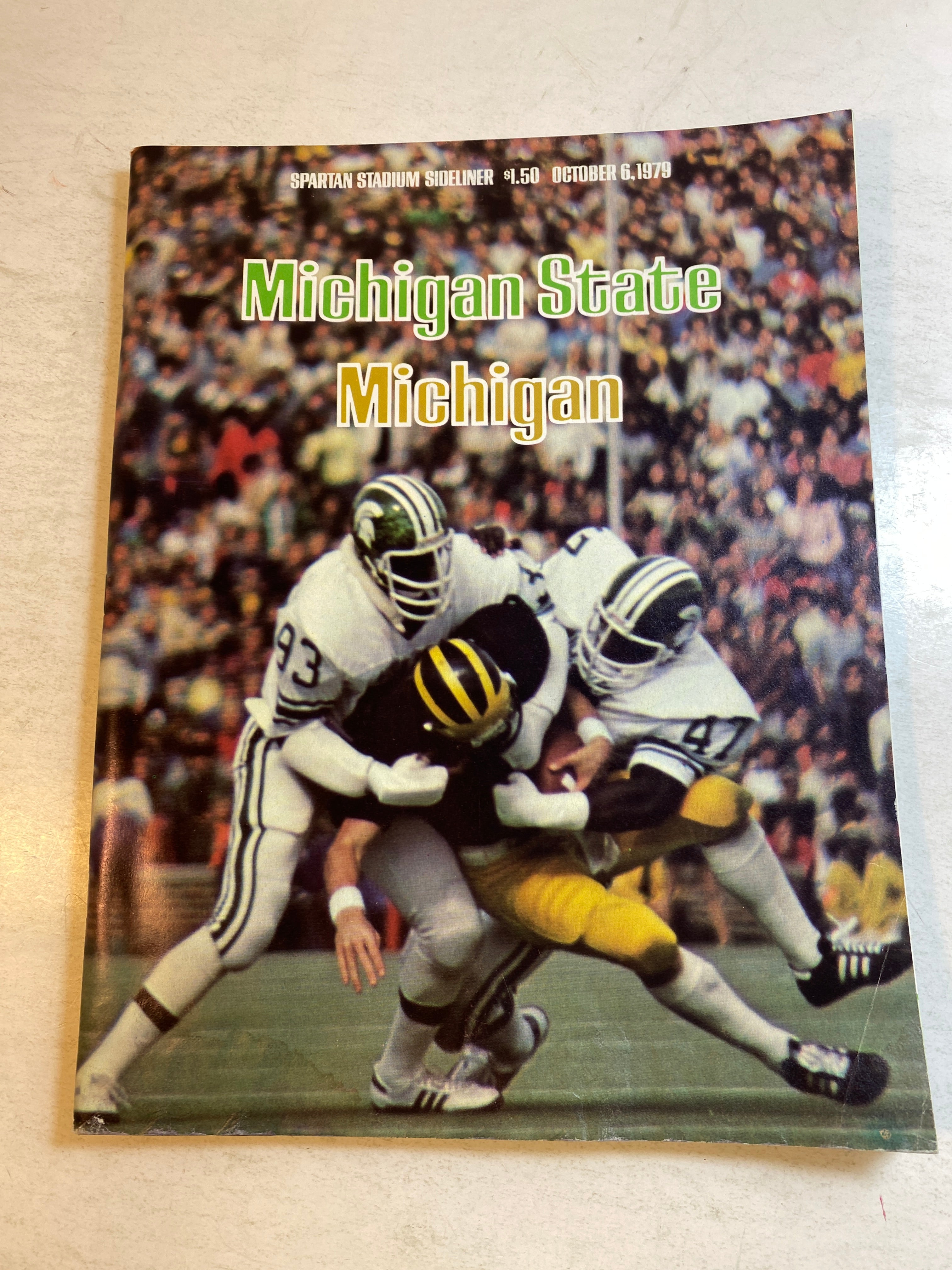 1979 Michigan State vs Michigan Spartan Sideliner Football Program