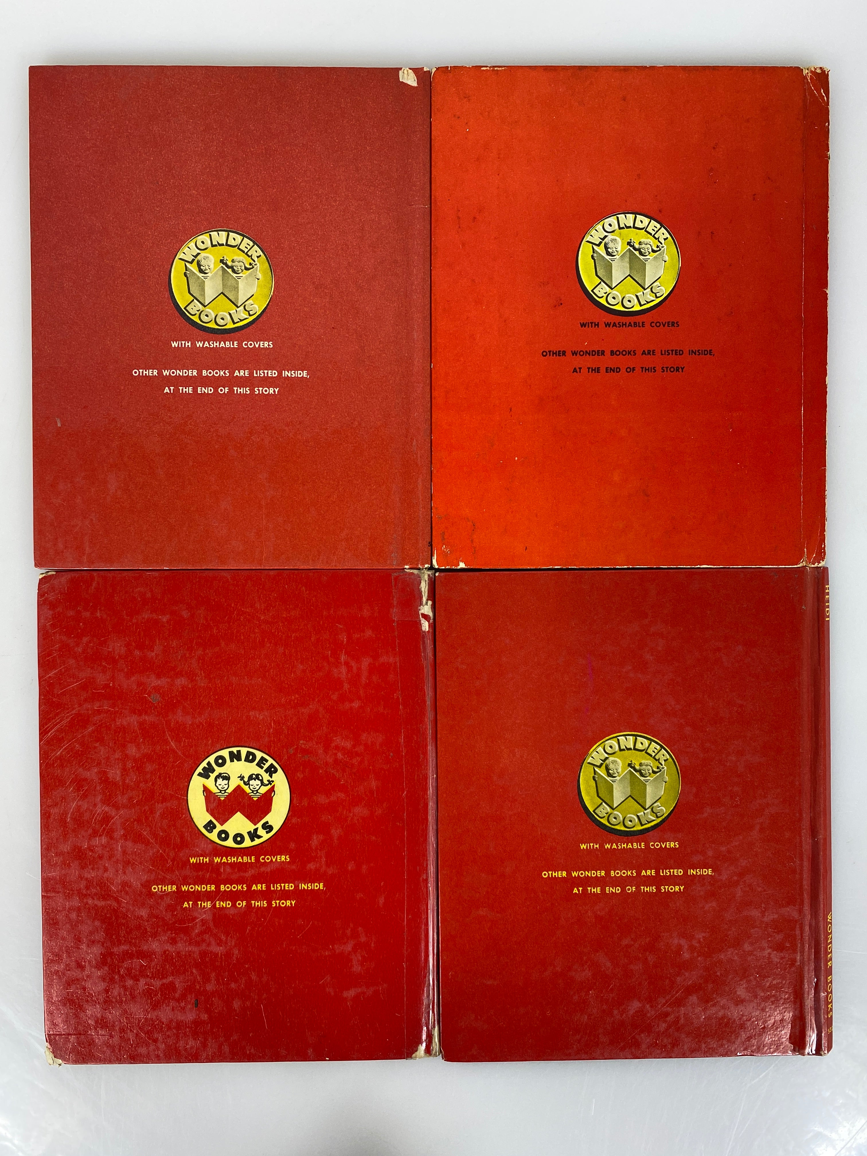 4 Vintage Wonder Books: Heidi/Famous Fairy Tales/Around the World 1949-64 HC