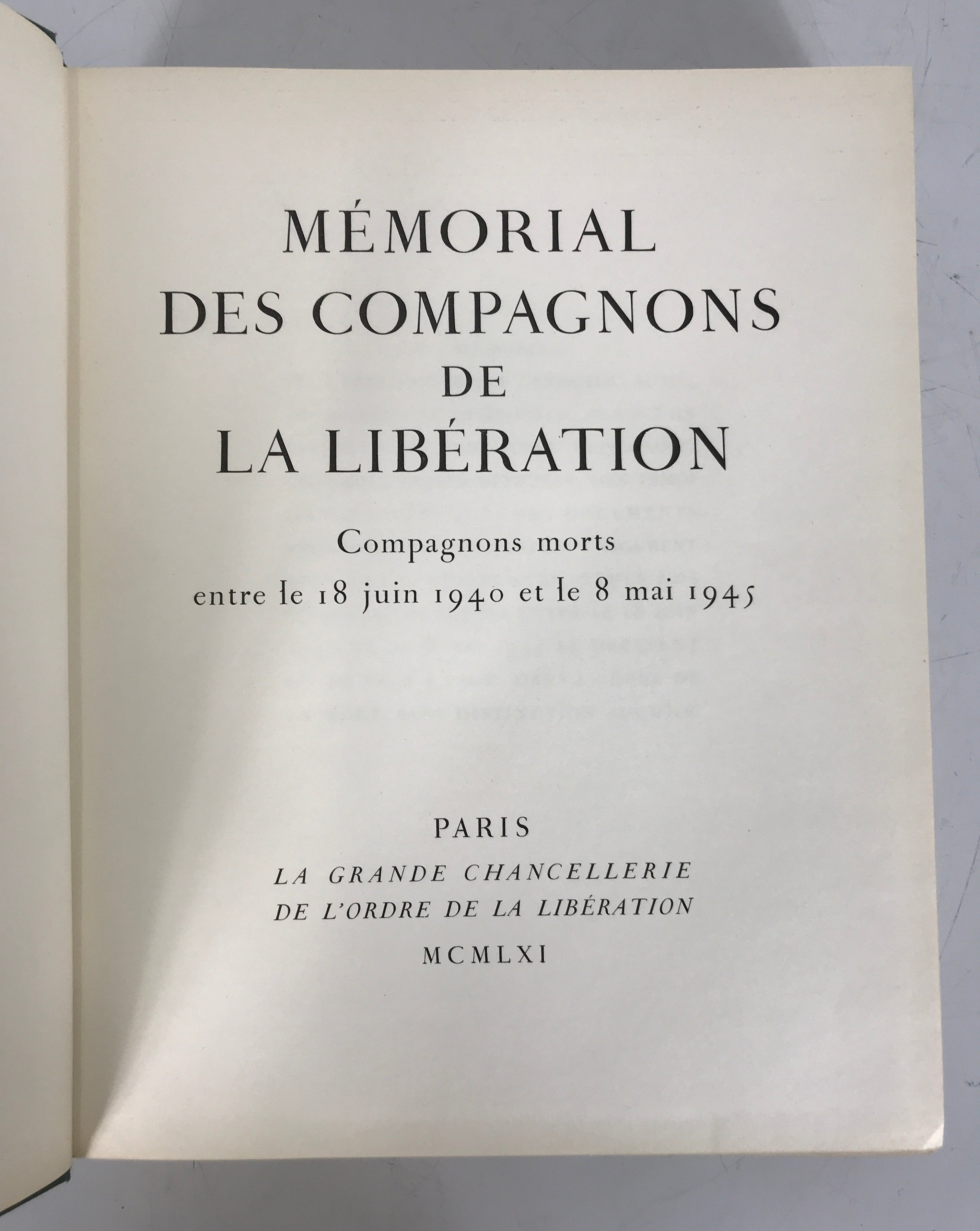 Lot of 2 French WWII History: Memorial des Compagnons and Nouvelle Histoire de France 36 HC