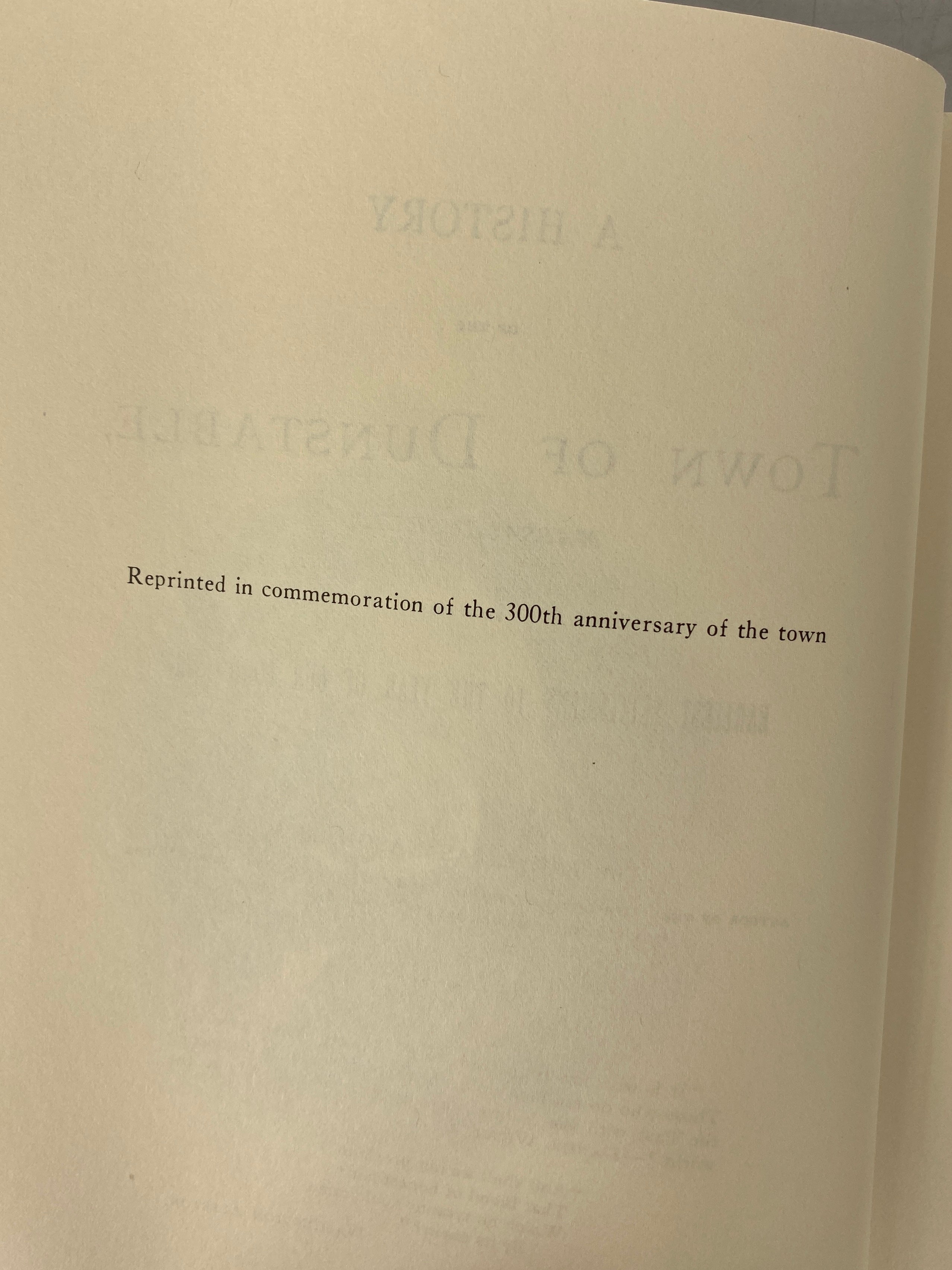 A History of the Town of Dunstable Massachusetts Reprint of 1877 Ed SC