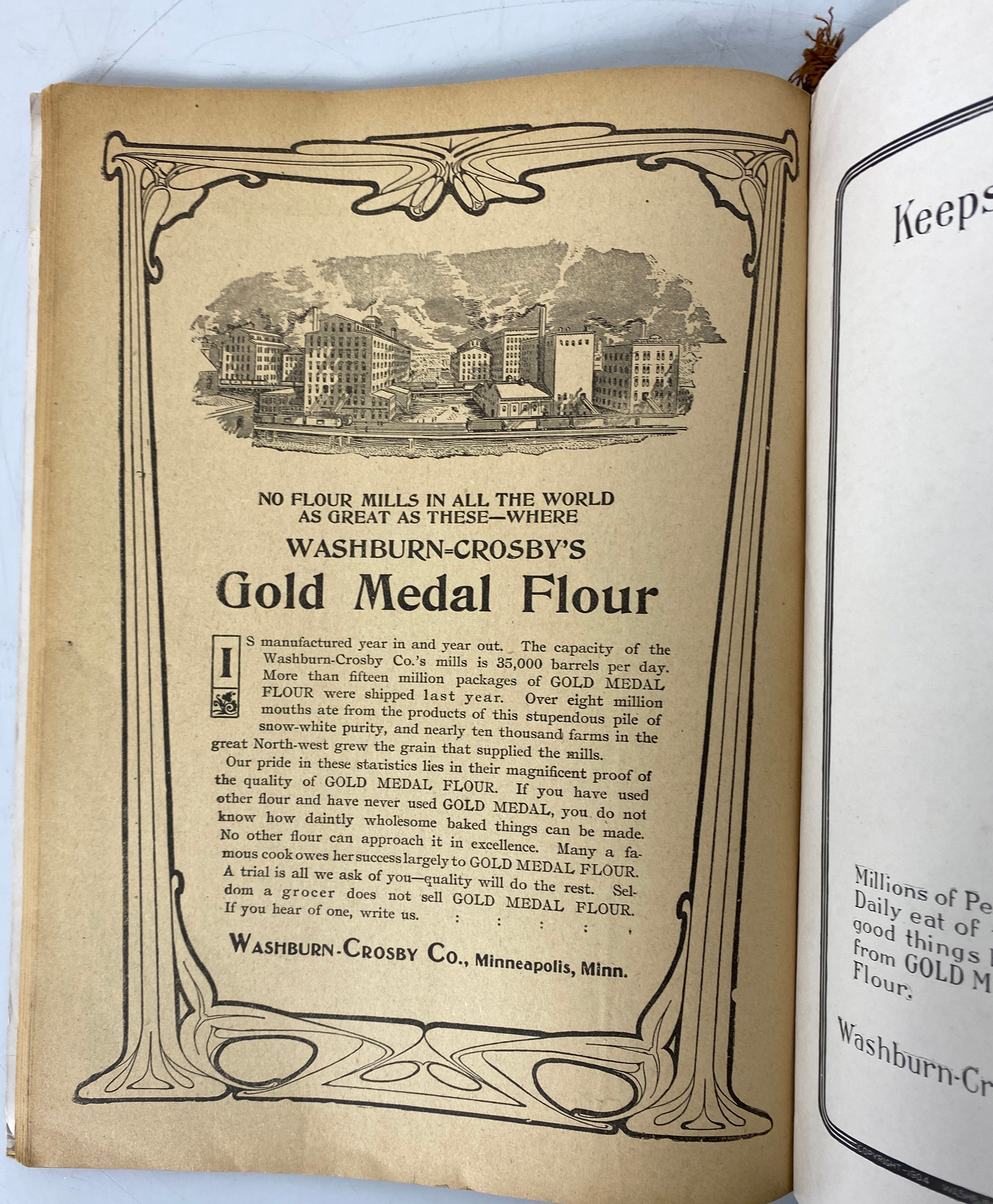 Gold Medal Flour Cook Book 1904 Washburn-Crosby Co Antique SC