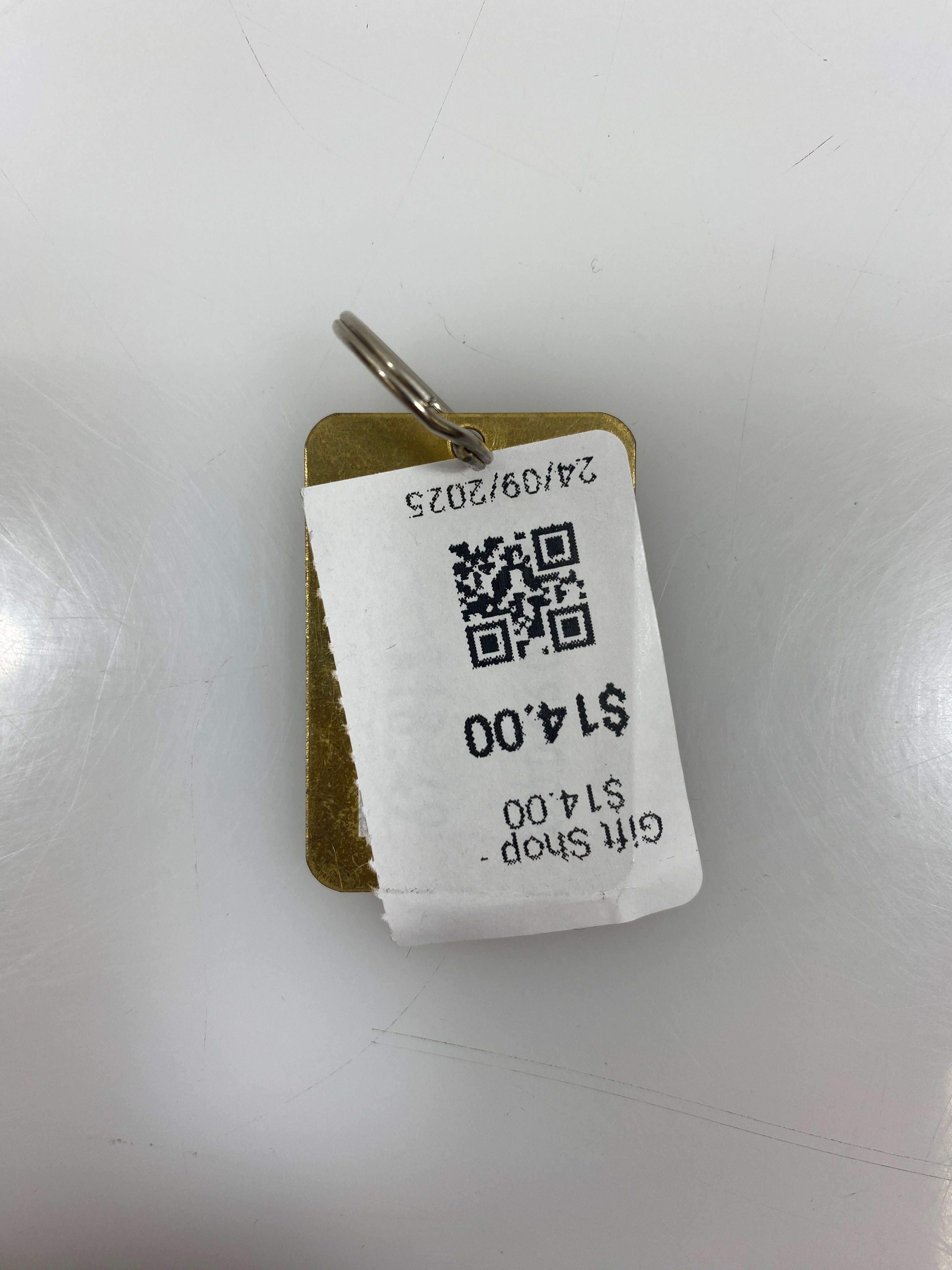 Gold Word Enough Keychain