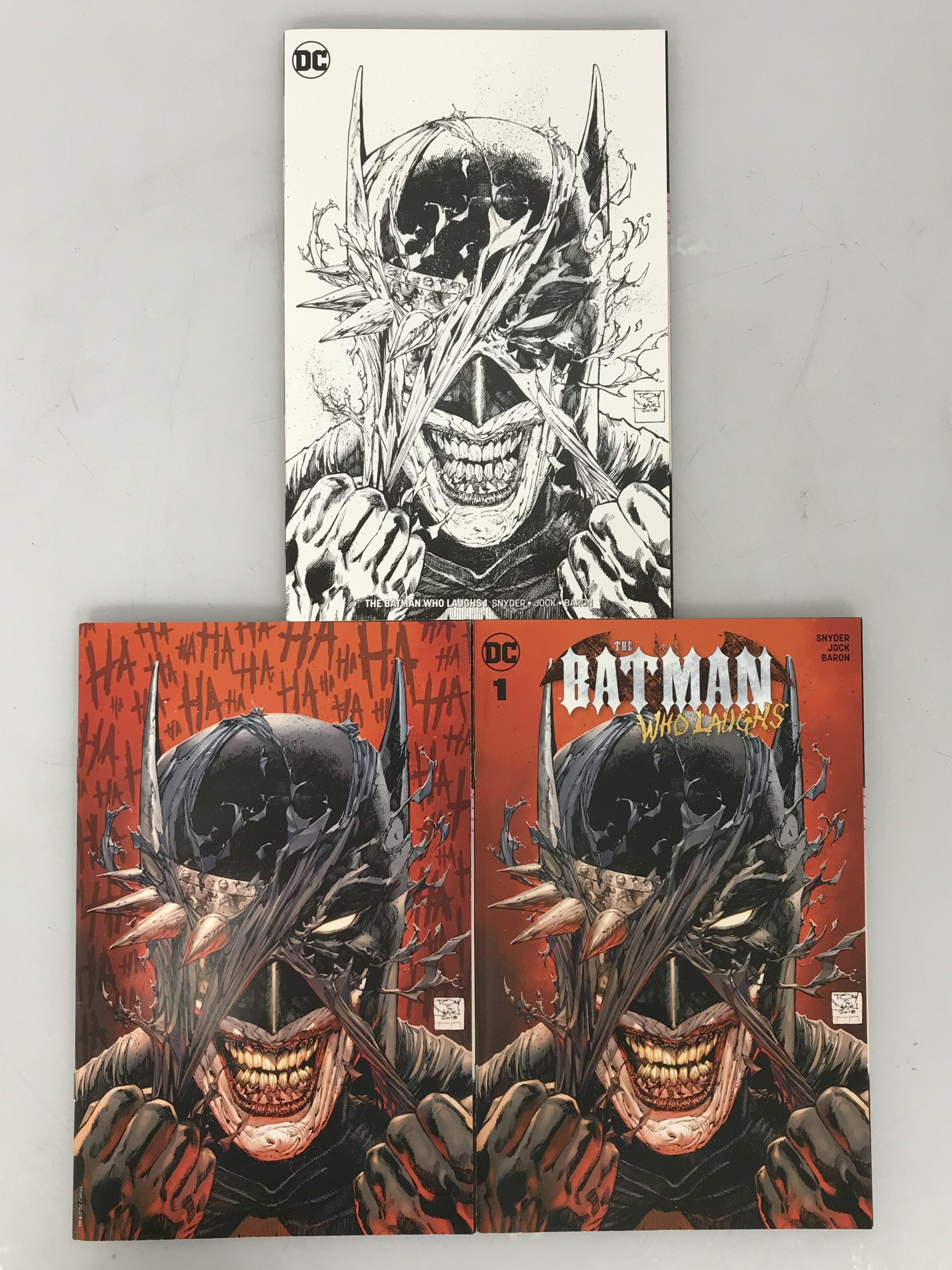 Lot of 3 The Batman Who Laughs 1 2018 Variant Covers Daniel Morey