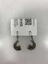 Silver Crystal Moon Earrings