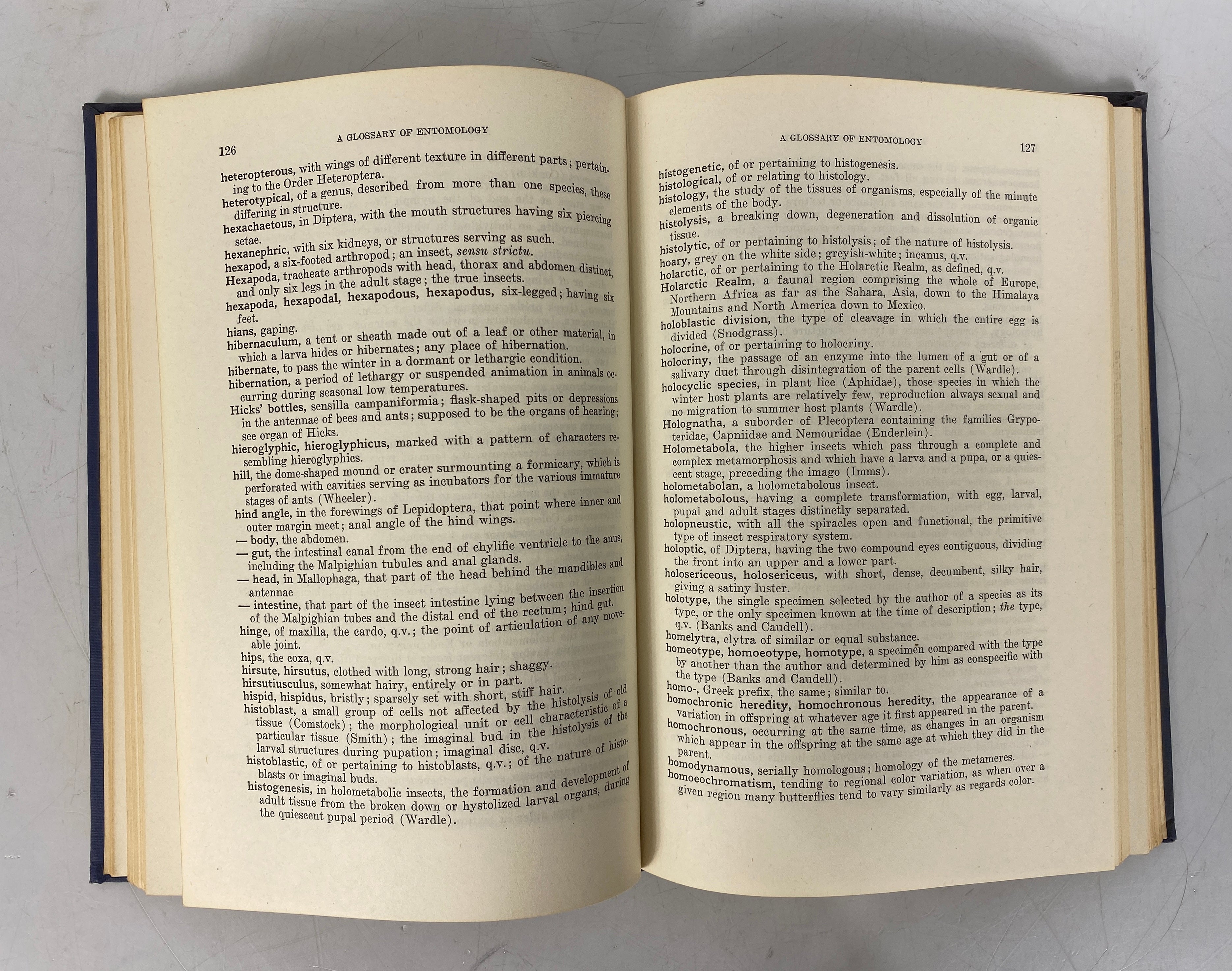 A Glossary of Entomology J.R. de la Torre-Bueno 1950 2nd Printing HC