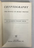 Cryptography The Science of Secret Writing by Smith 1955 1st Dover Edition SC