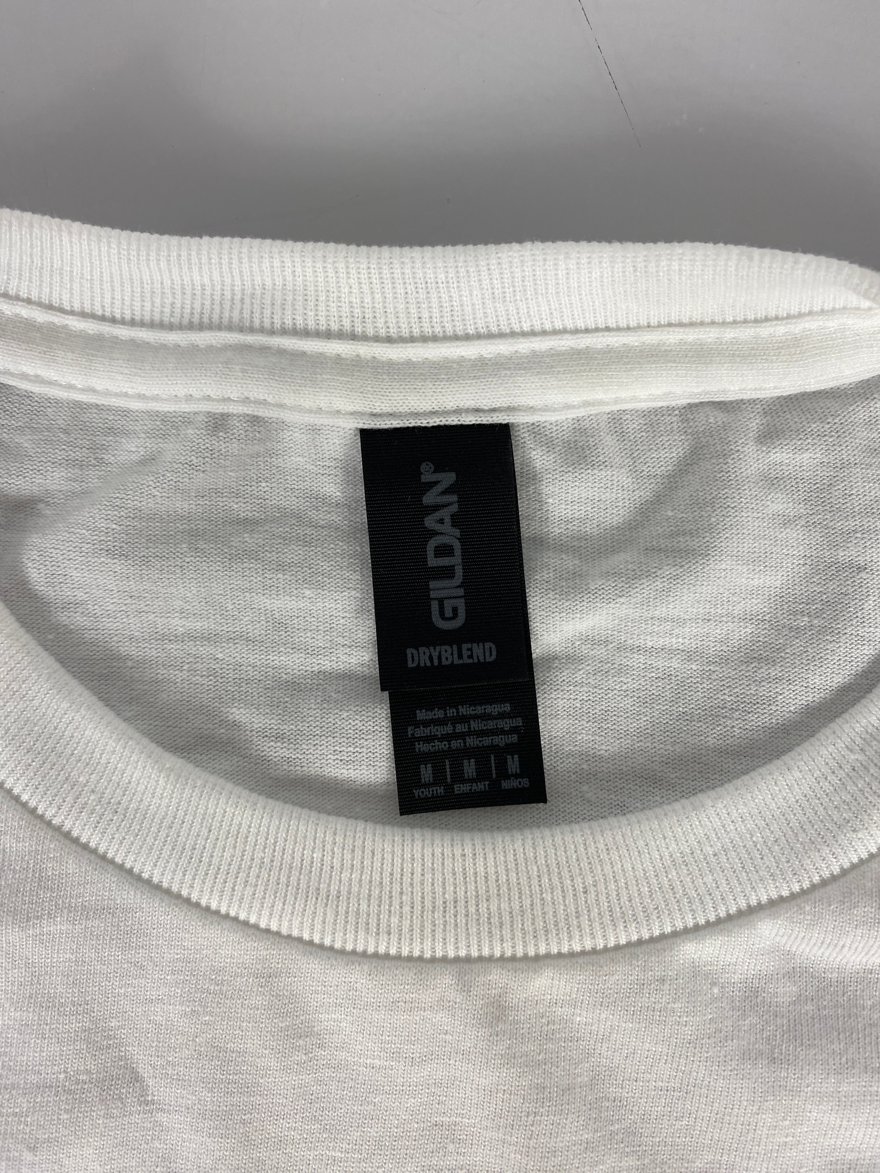 White Spartan Volleyball Short Sleeve T-Shirt Youth Size M