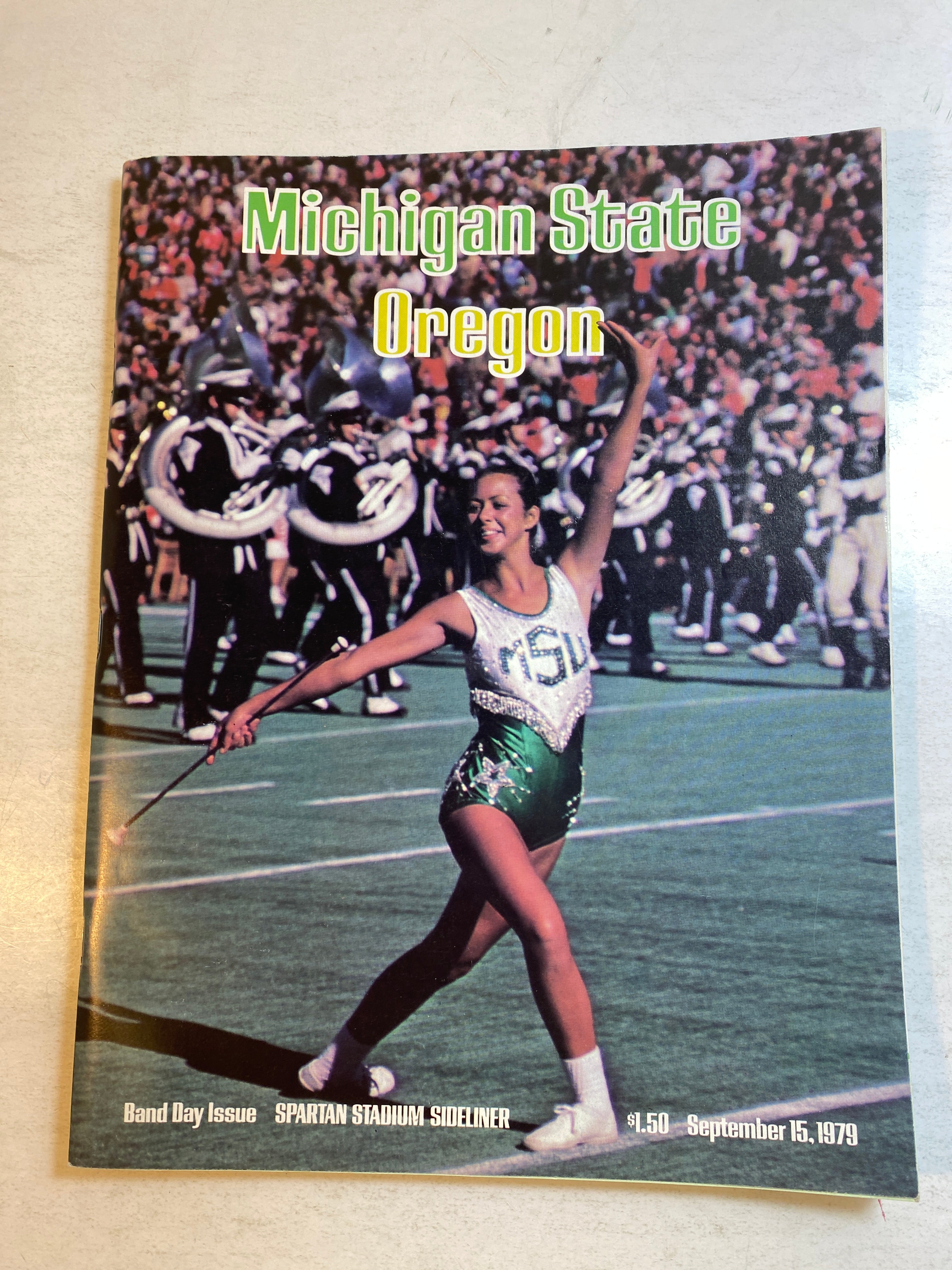 1979 Michigan State vs Oregon Spartan Sideliner Football Program