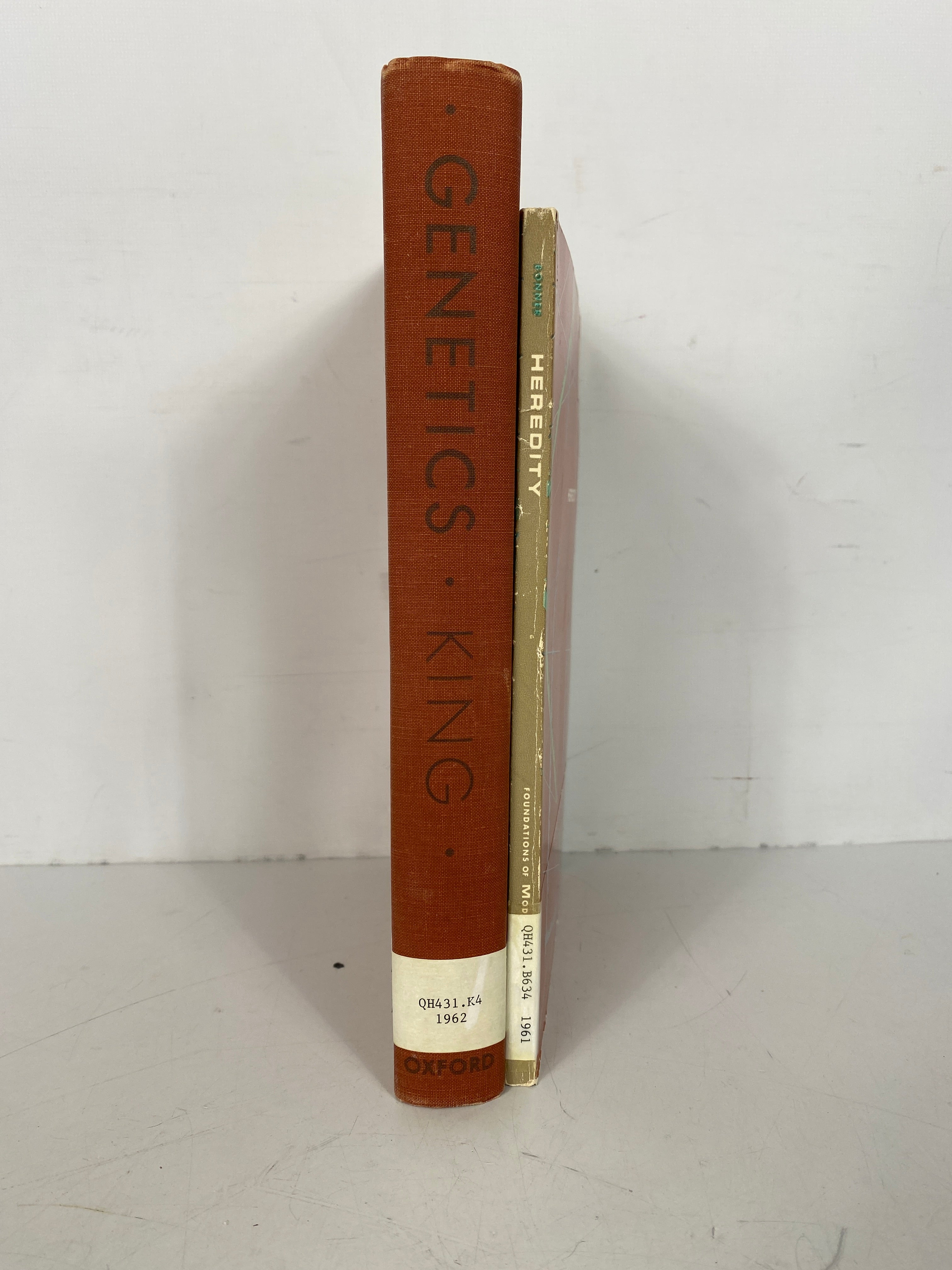 2 Vols: Genetics Robert King/Heredity David Bonner 1962-62 Vintage Texts