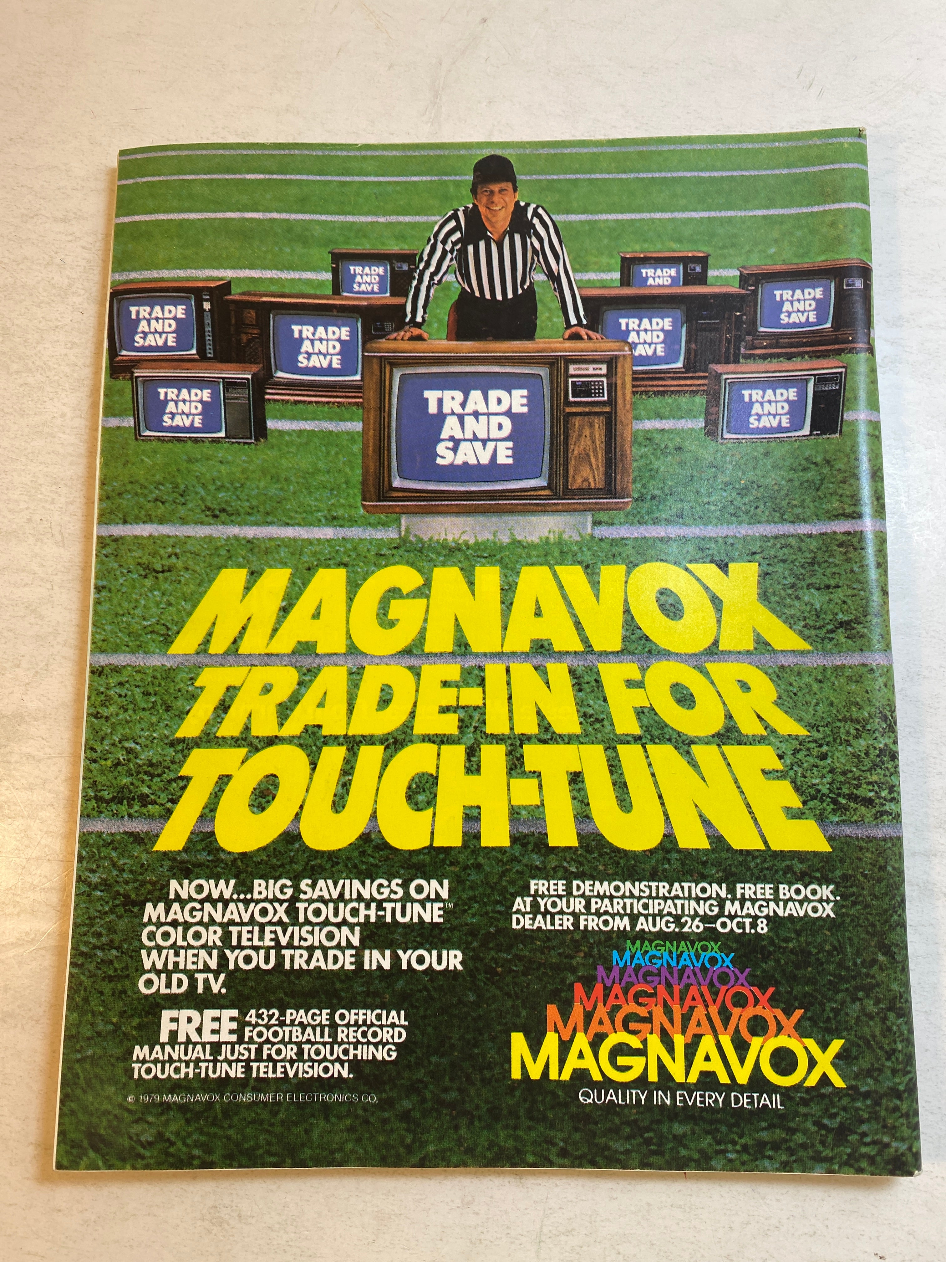 1979 Michigan State vs Miami Spartan Sideliner Football Program